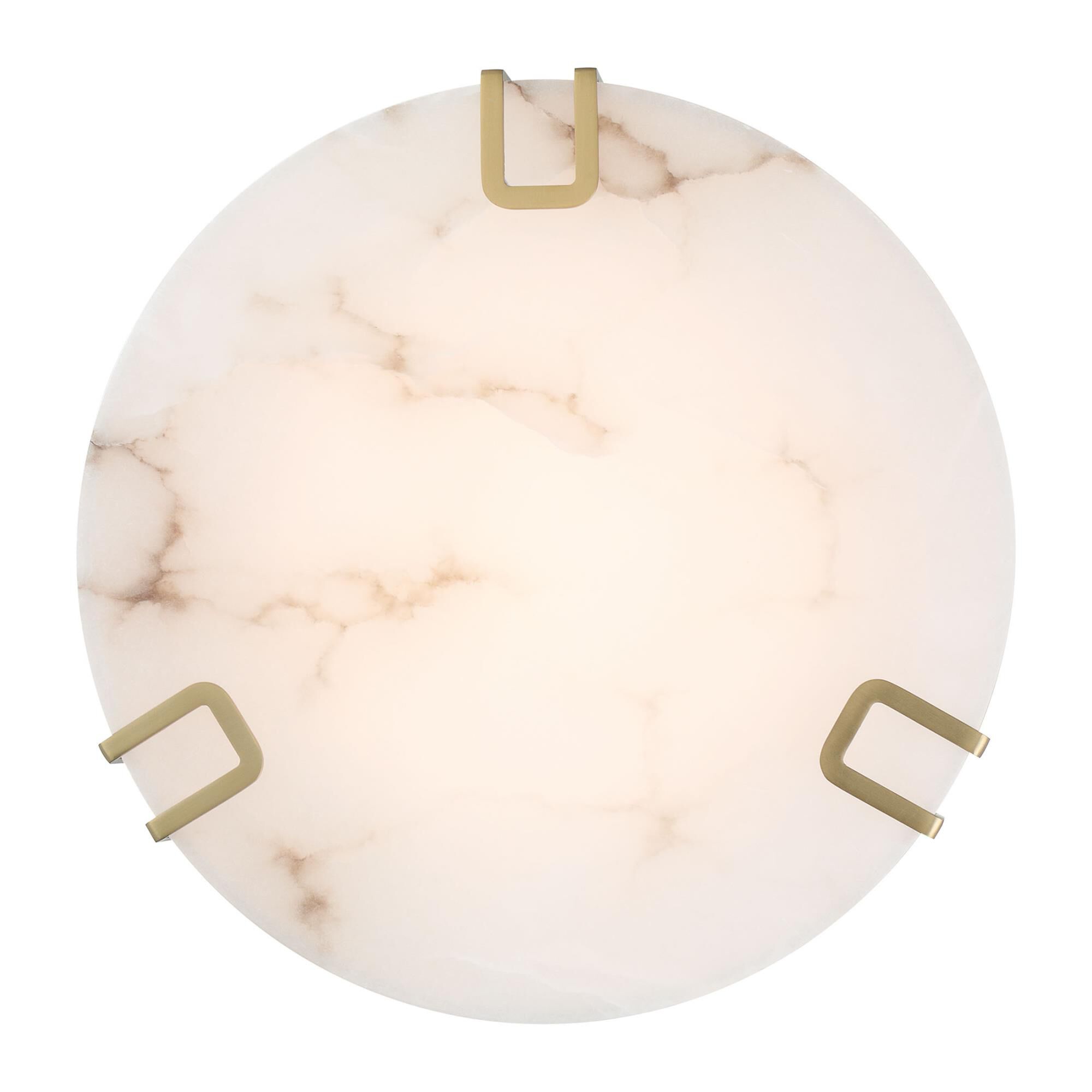 Shown in Gold finish and Alabaster glass