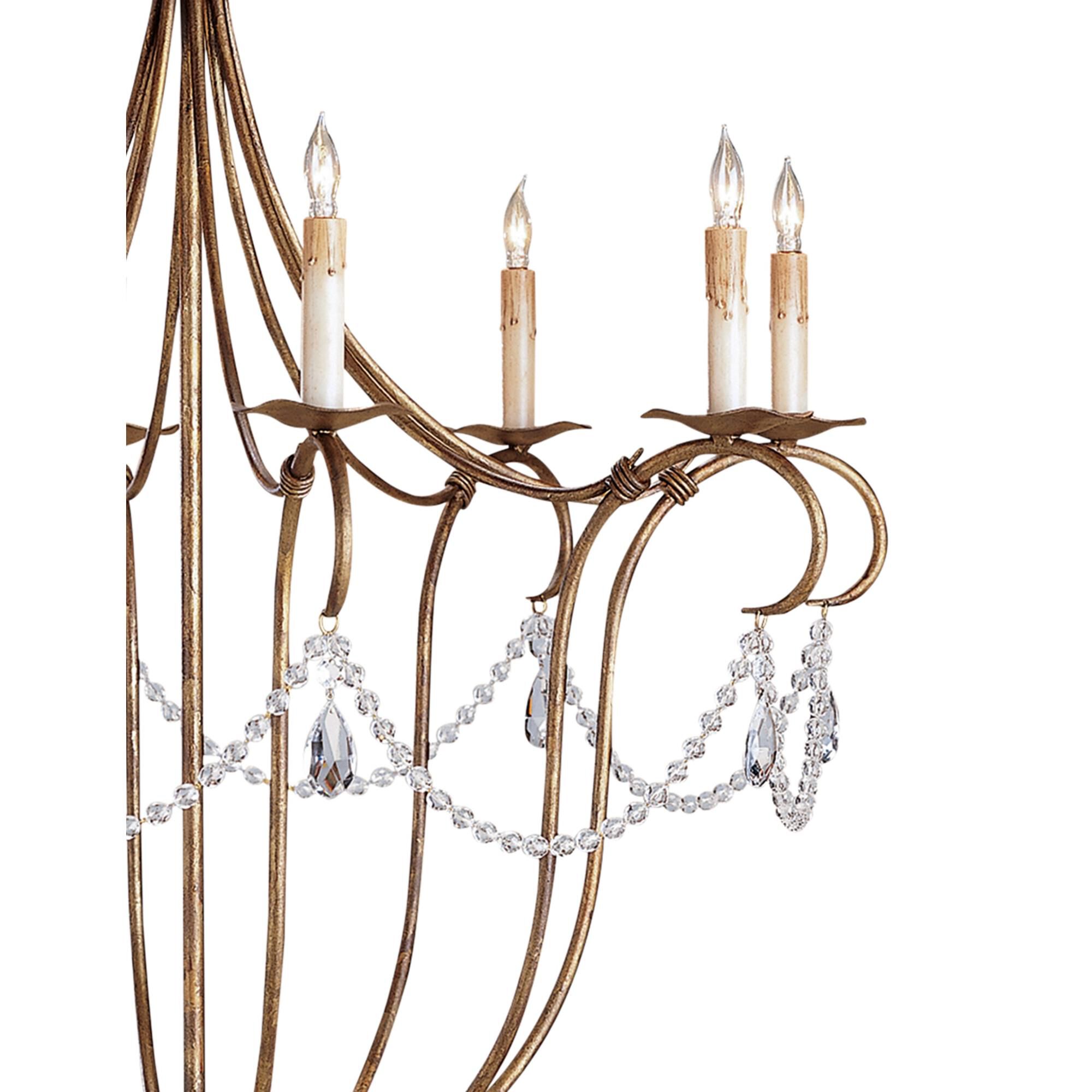 Crystal Lights 31 Inch 8 Light Chandelier by Currey and Company