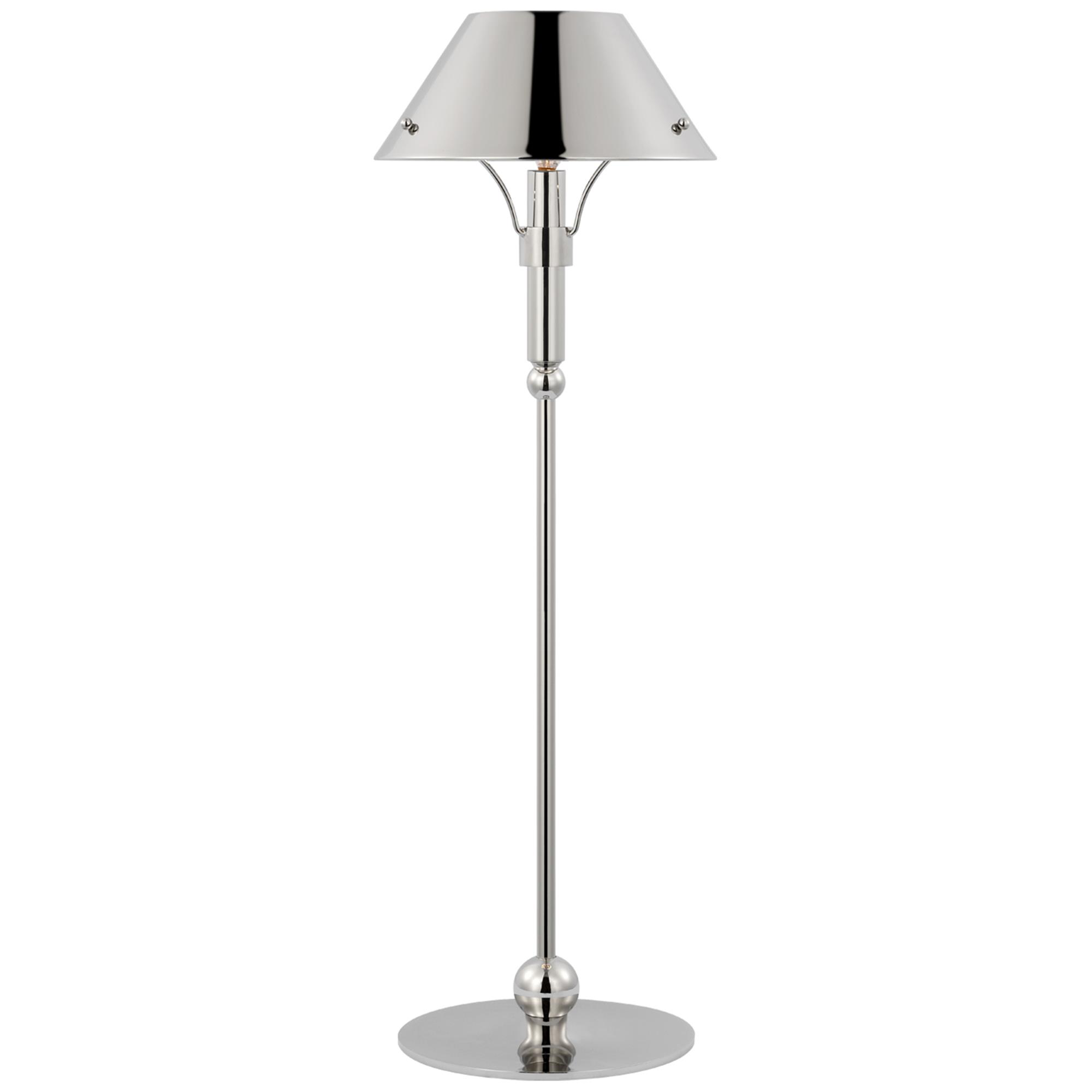 Shown in Polished Nickel finish and Polished Nickel shade