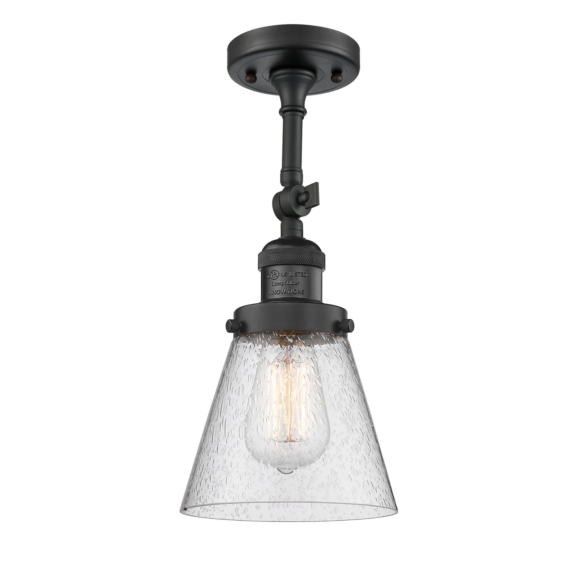 Shown in Matte Black finish and Seedy glass and None accent