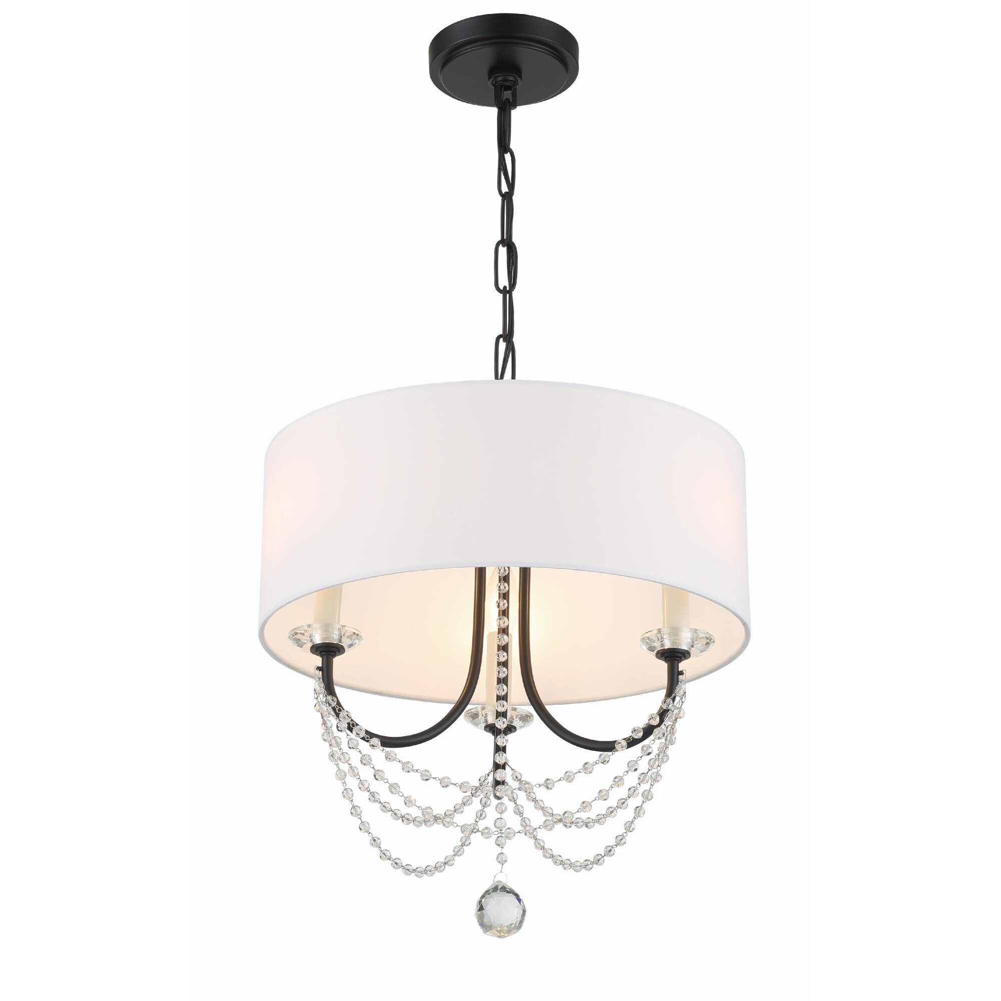 Delilah 15 Inch 3 Light Mini Chandelier by Crystorama