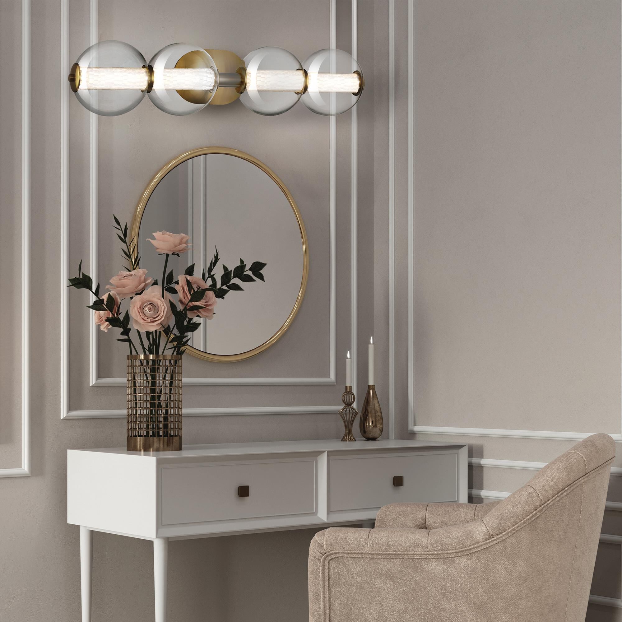 Atomo 30 Inch 4 Light Bath Vanity Light,