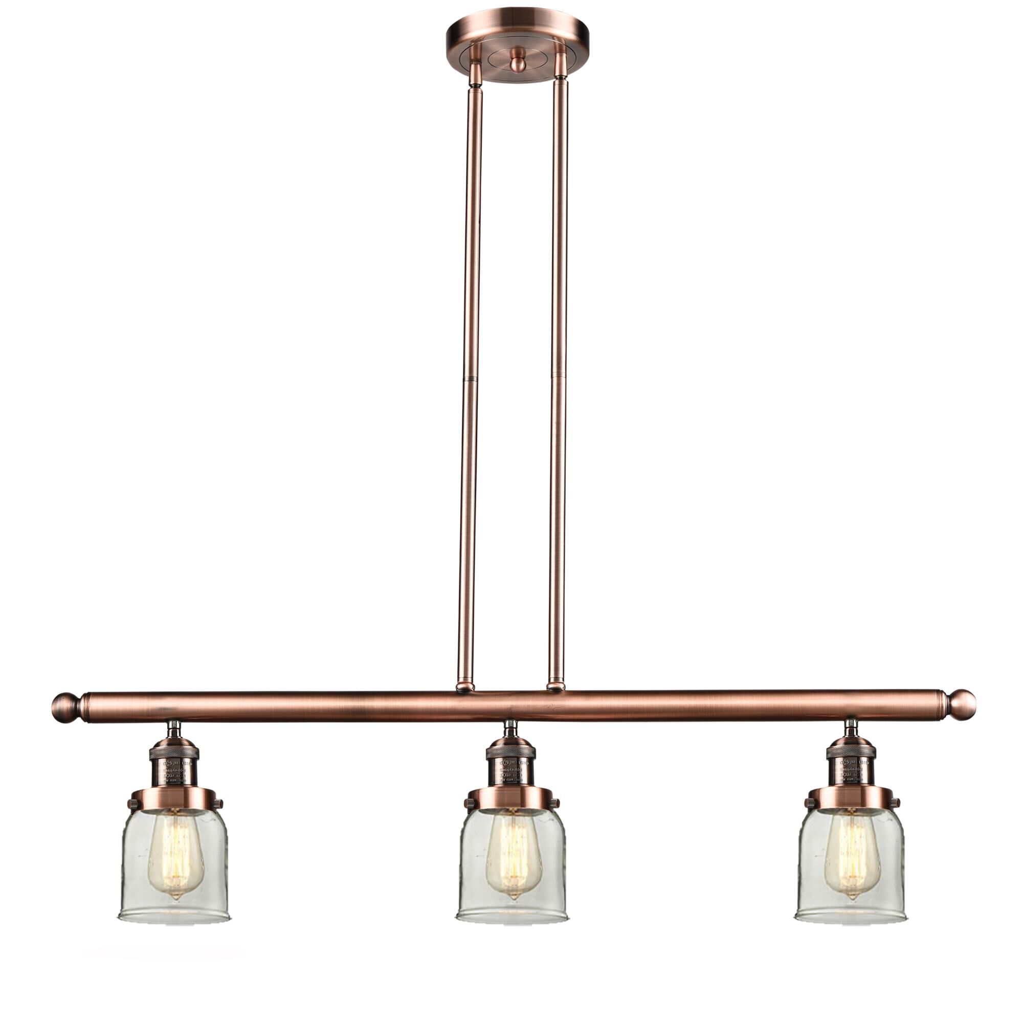 Bruno Marashlian Small Bell 36 Inch 3 Light Linear Suspension Light by Innovations Lighting