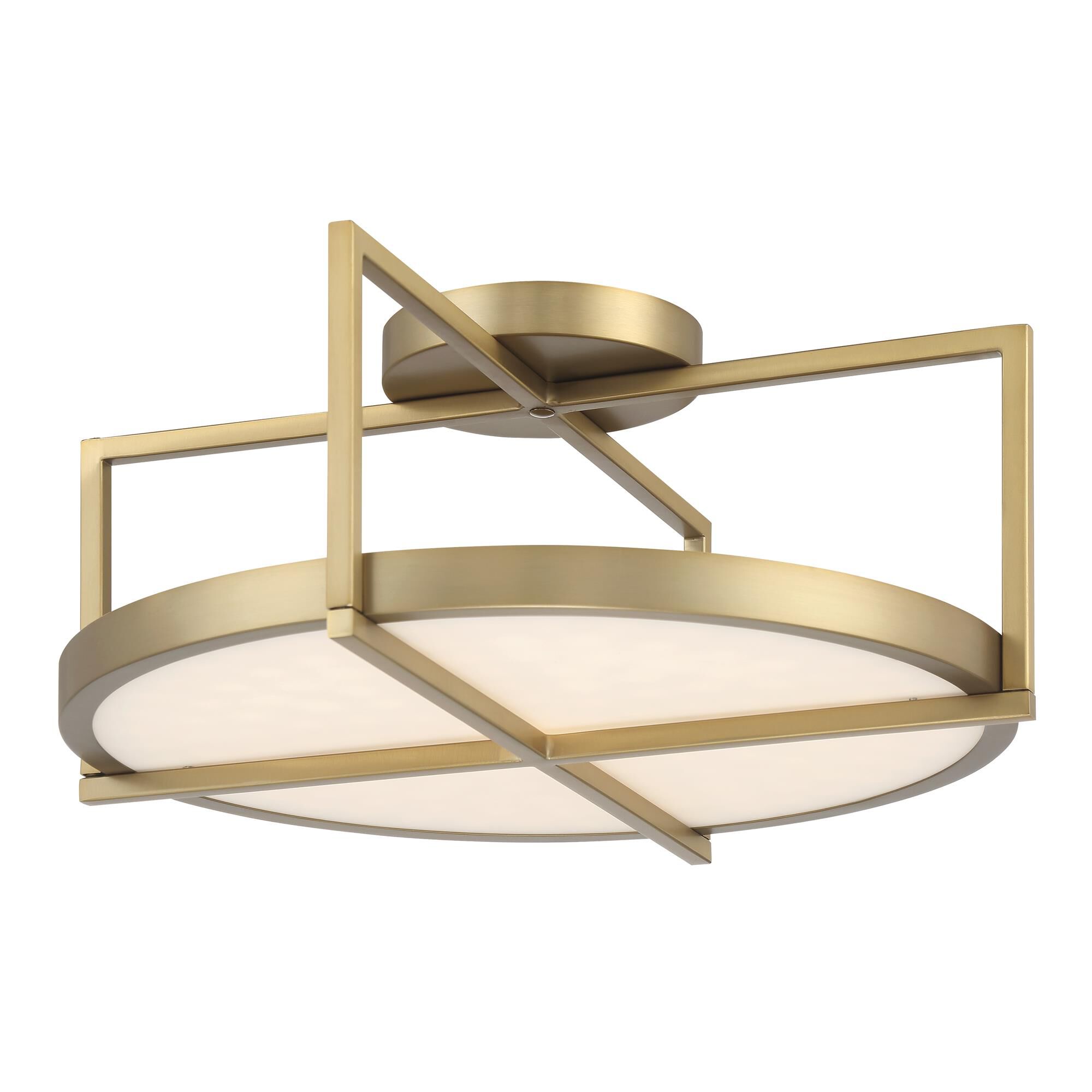 Shown in Soft Brass finish and Faux Alabaster glass