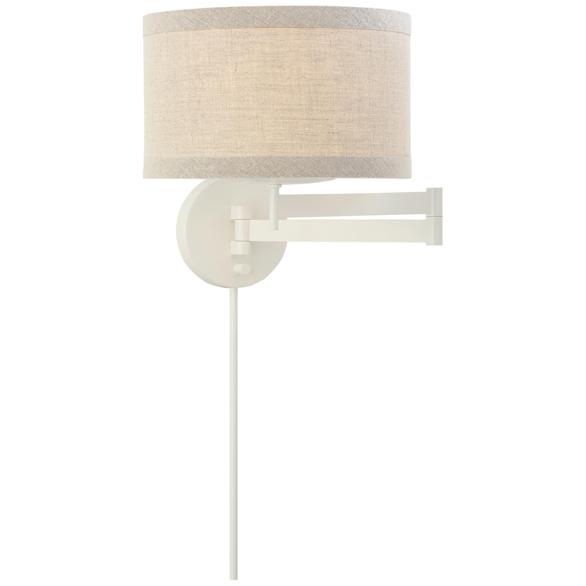 Shown in Light Cream finish and Natural Linen shade