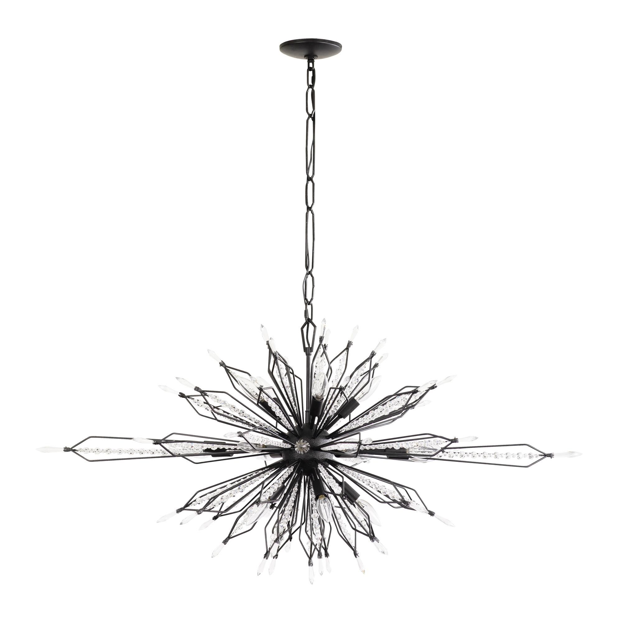Shown in Carbon finish and Premium - Clear crystal