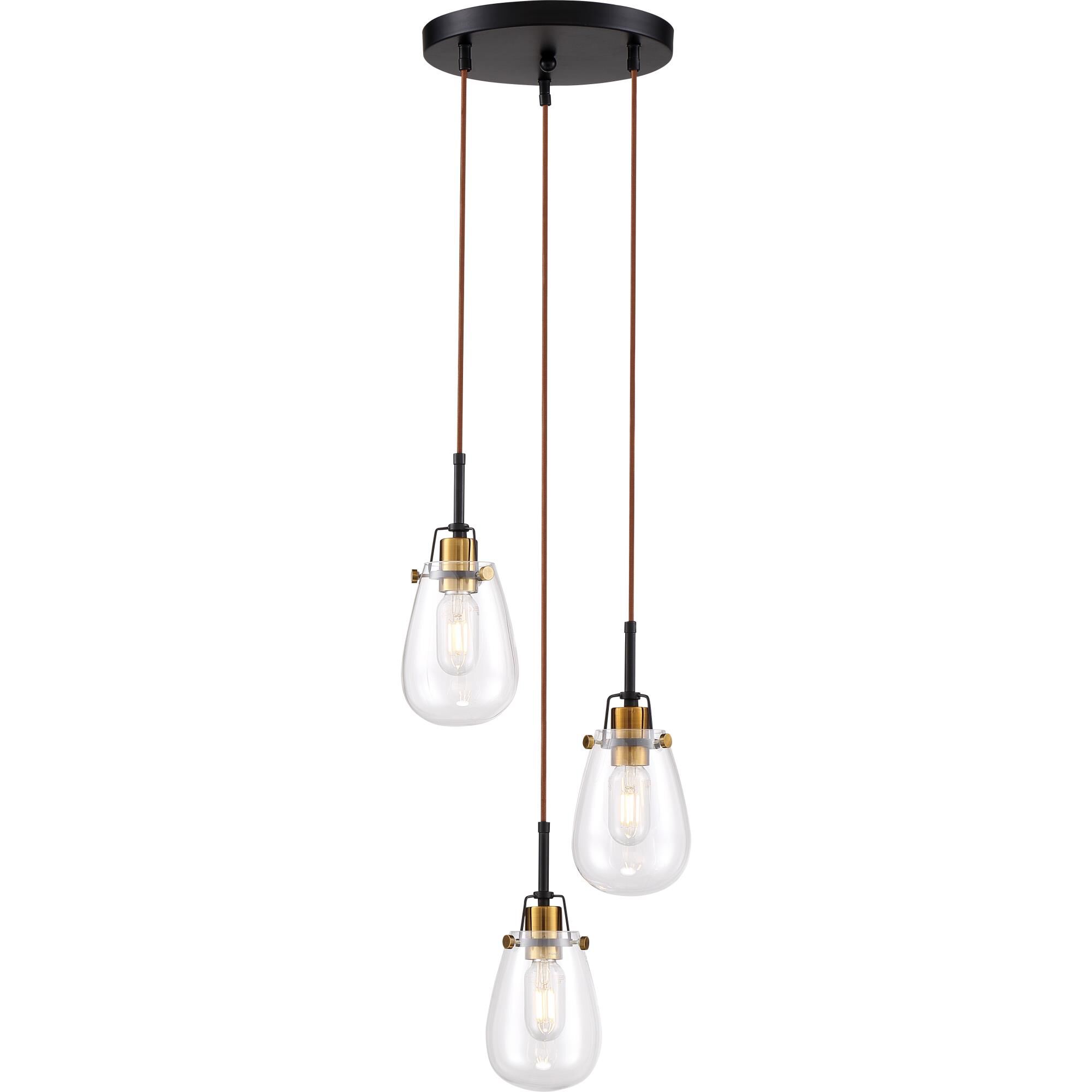 Toleo 12 Inch 3 Light Multi Light Pendant by Nuvo Lighting - Clearance