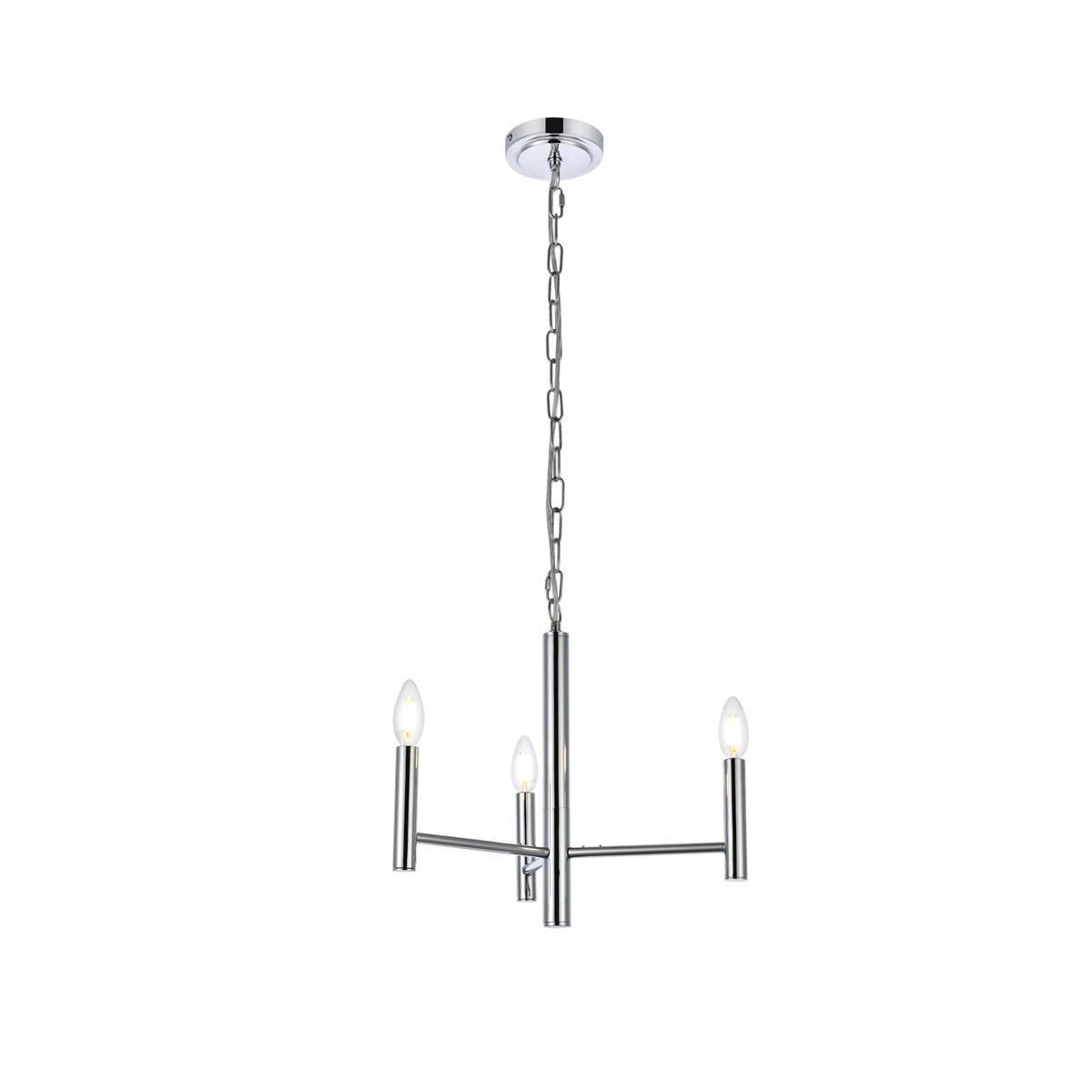 Carmella 17 Inch 3 Light Mini Chandelier by Elegant Lighting