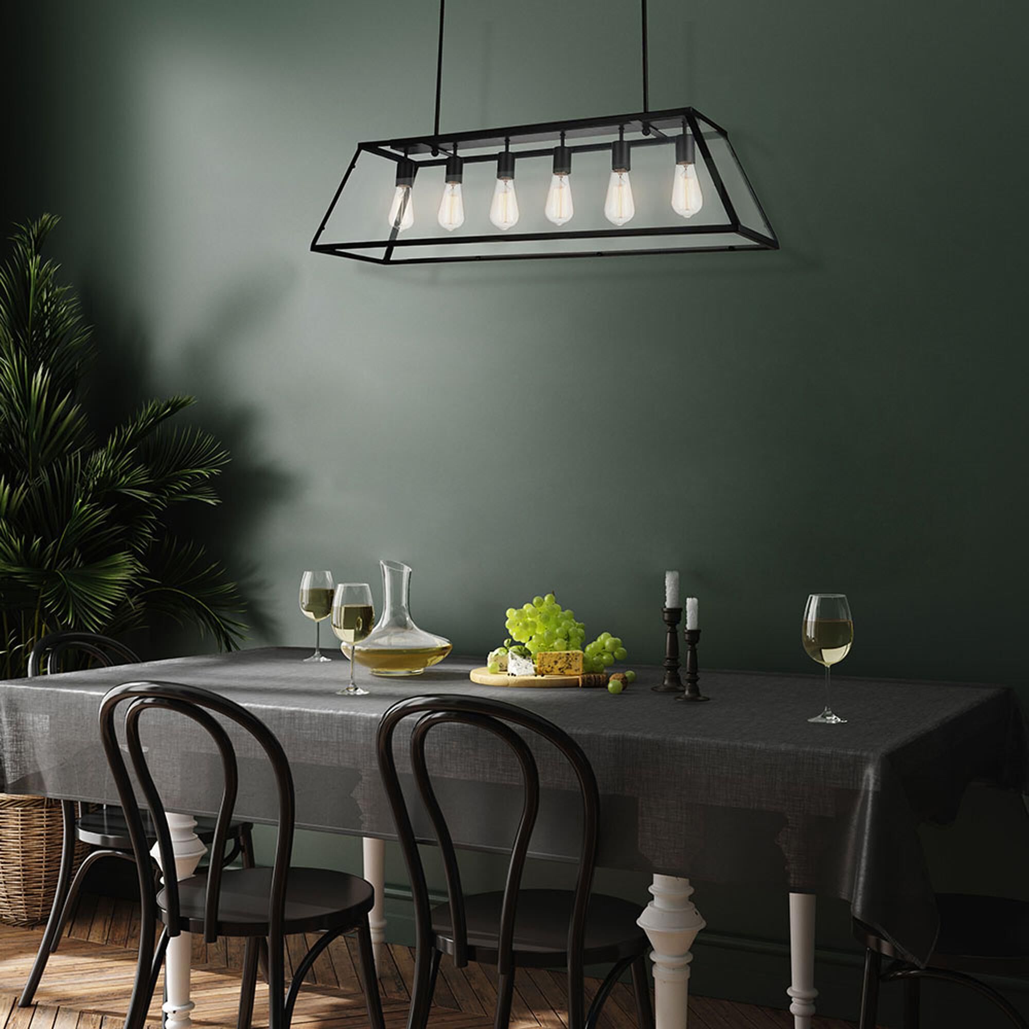 Alyson 42 Inch 6 Light Linear Suspension Light by CWI Lighting