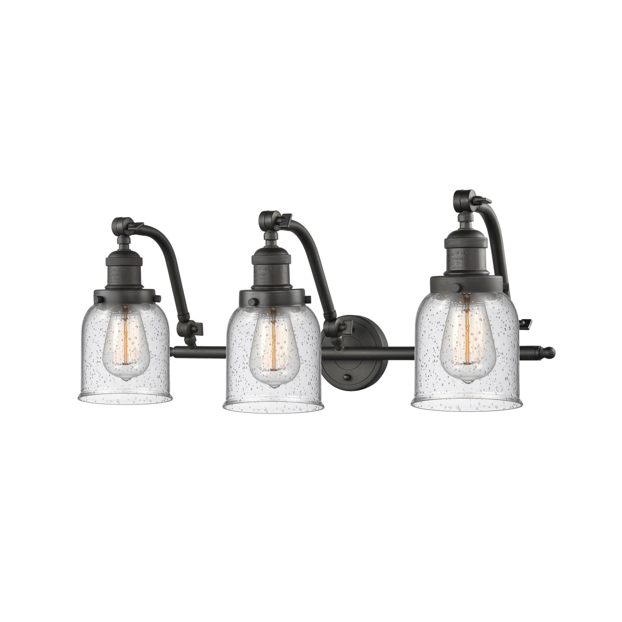 Shown in Oil Rubbed Bronze finish and Seedy glass