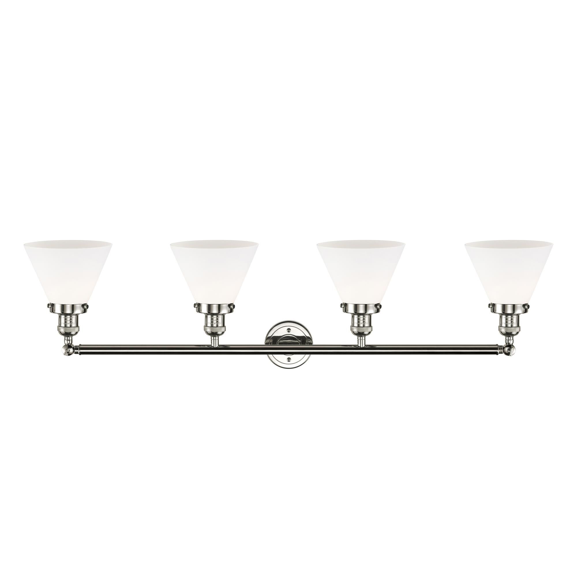 Shown in Polished Nickel finish and Matte White Cased glass