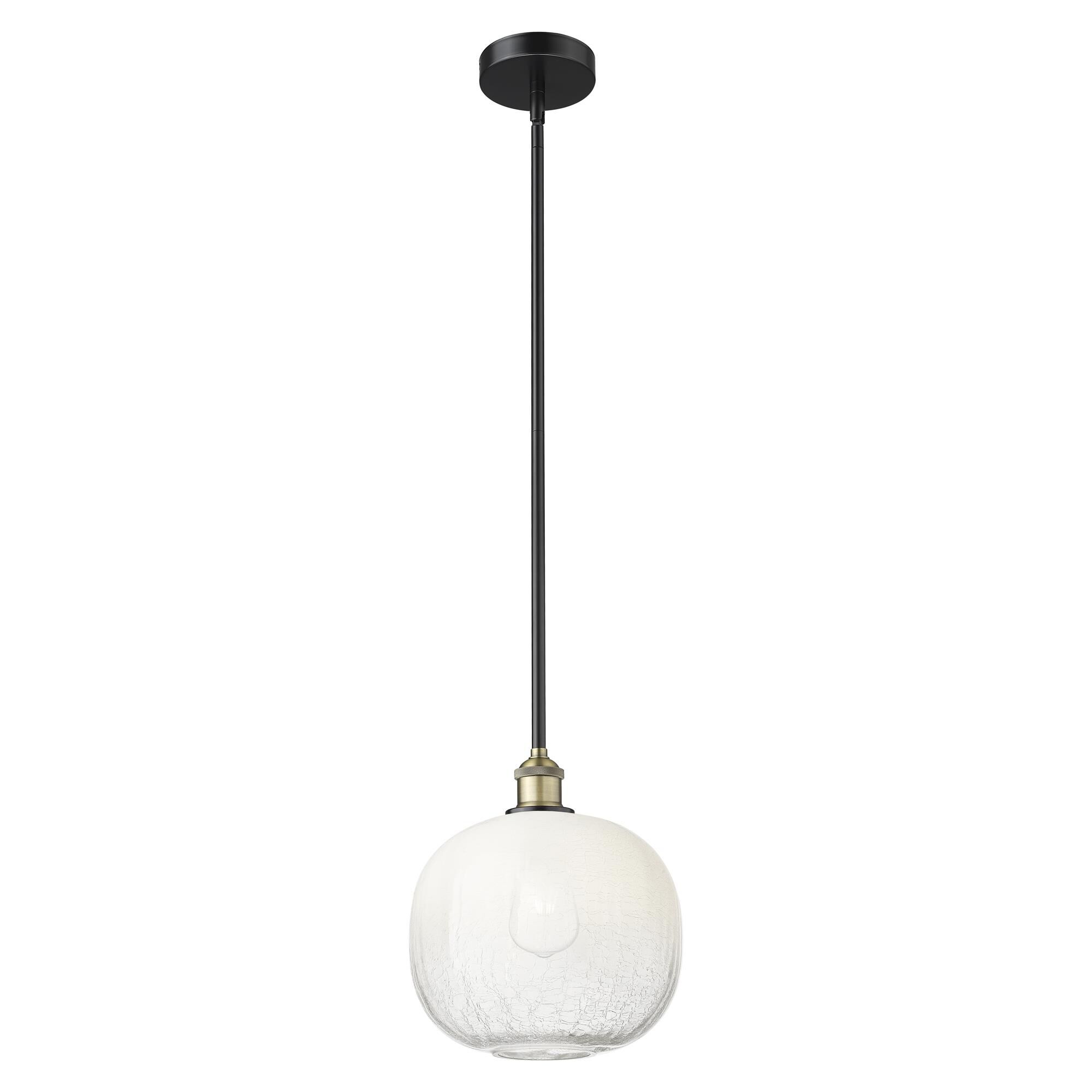Shown in Black Antique Brass finish and Opal glass