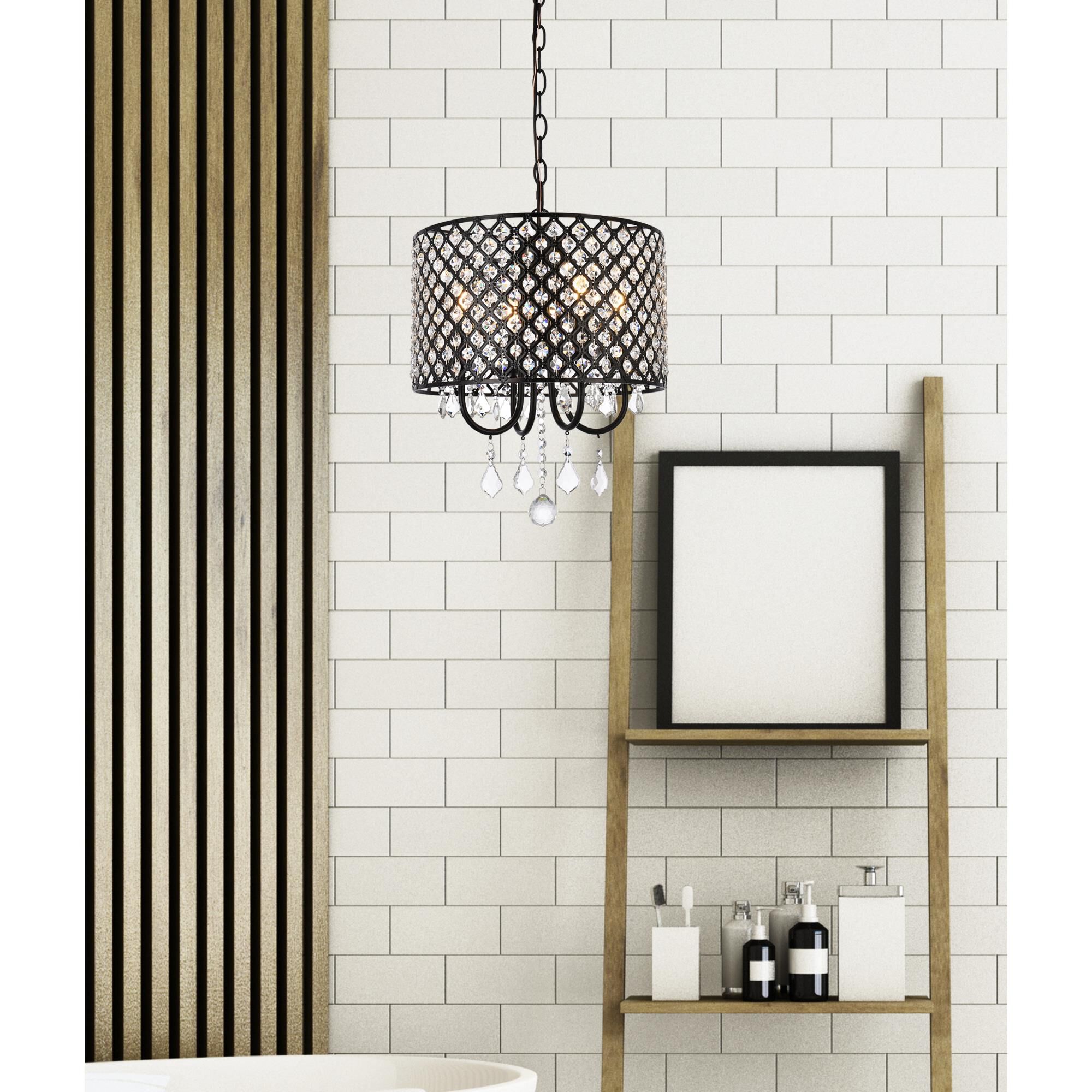 Elise 14 Inch 4 Light Mini Chandelier by Elegant Lighting