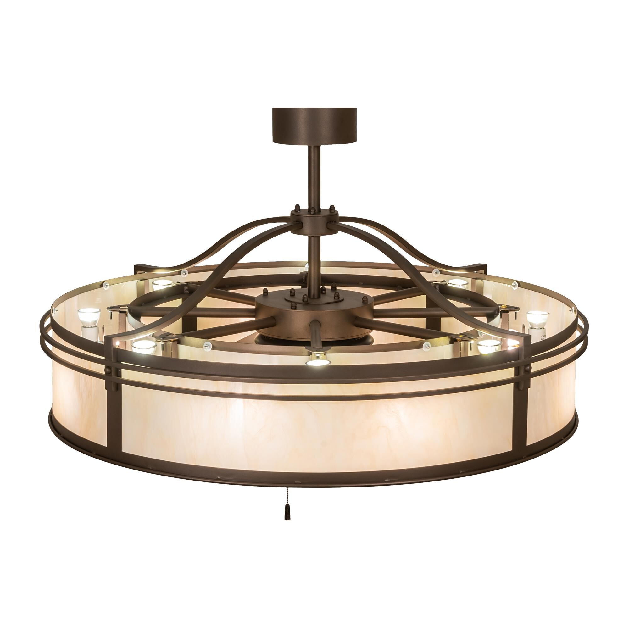 Sargent 44 Inch Chandelier Ceiling Fan by Meyda Lighting