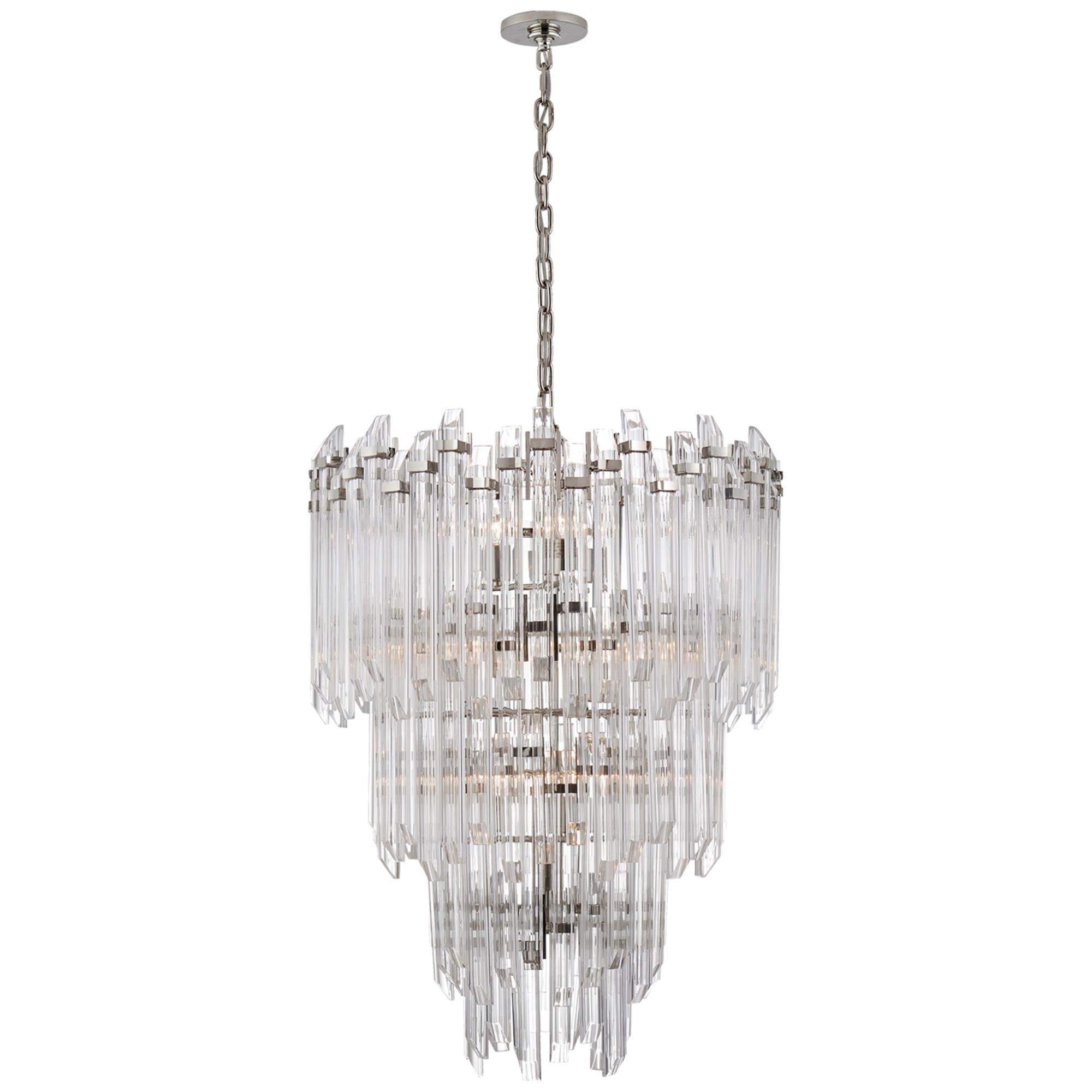 Shown in Polished Nickel With Clear Acrylic finish and Clear Acrylic glass