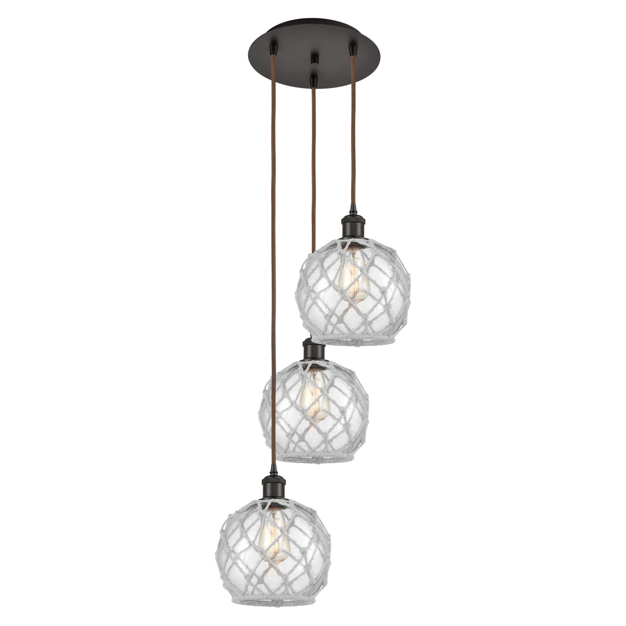 Bruno Marashlian Farmhouse Rope 15 Inch Multi Light Pendant by Innovations Lighting