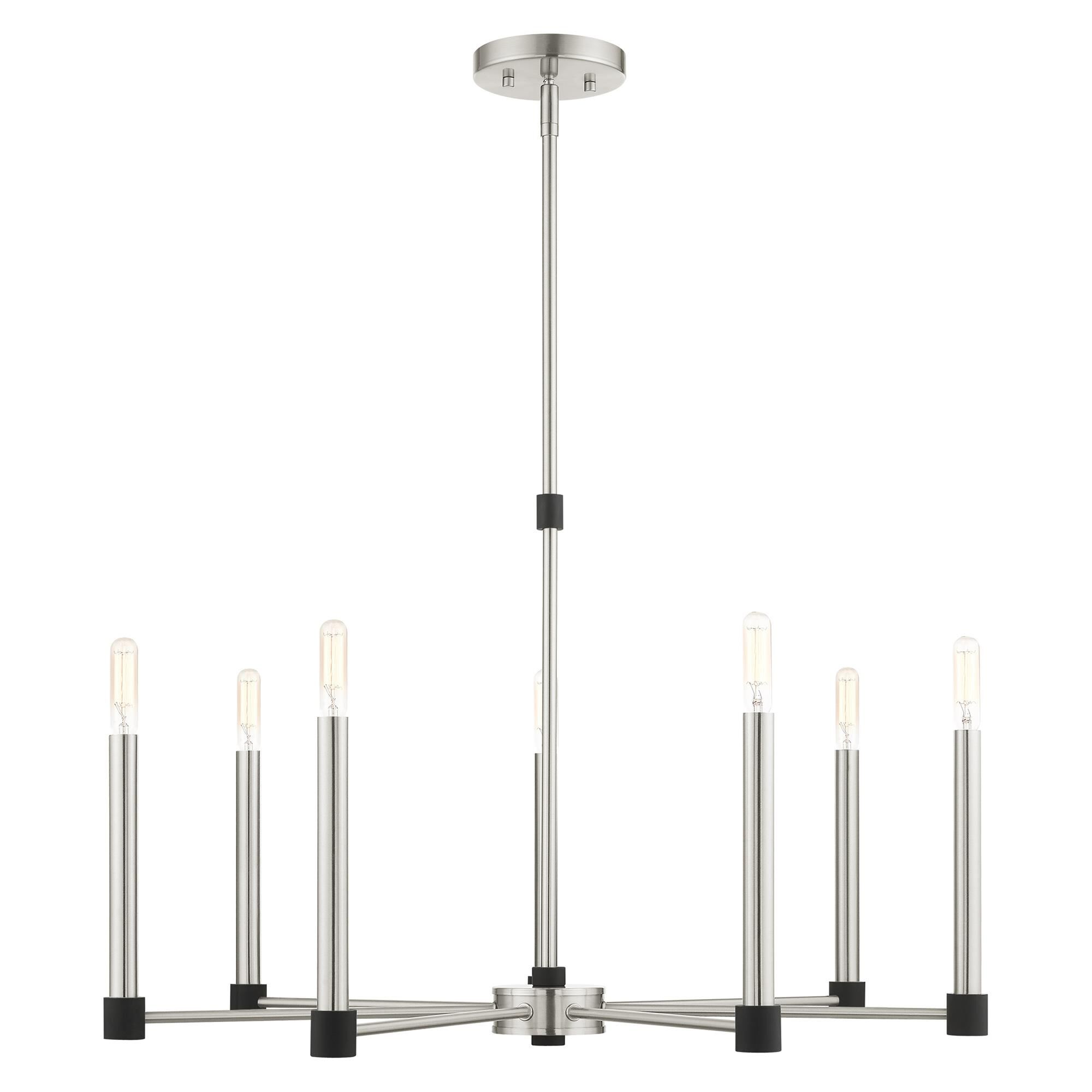 Shown in Brushed Nickel With Satin Brass Accents finish