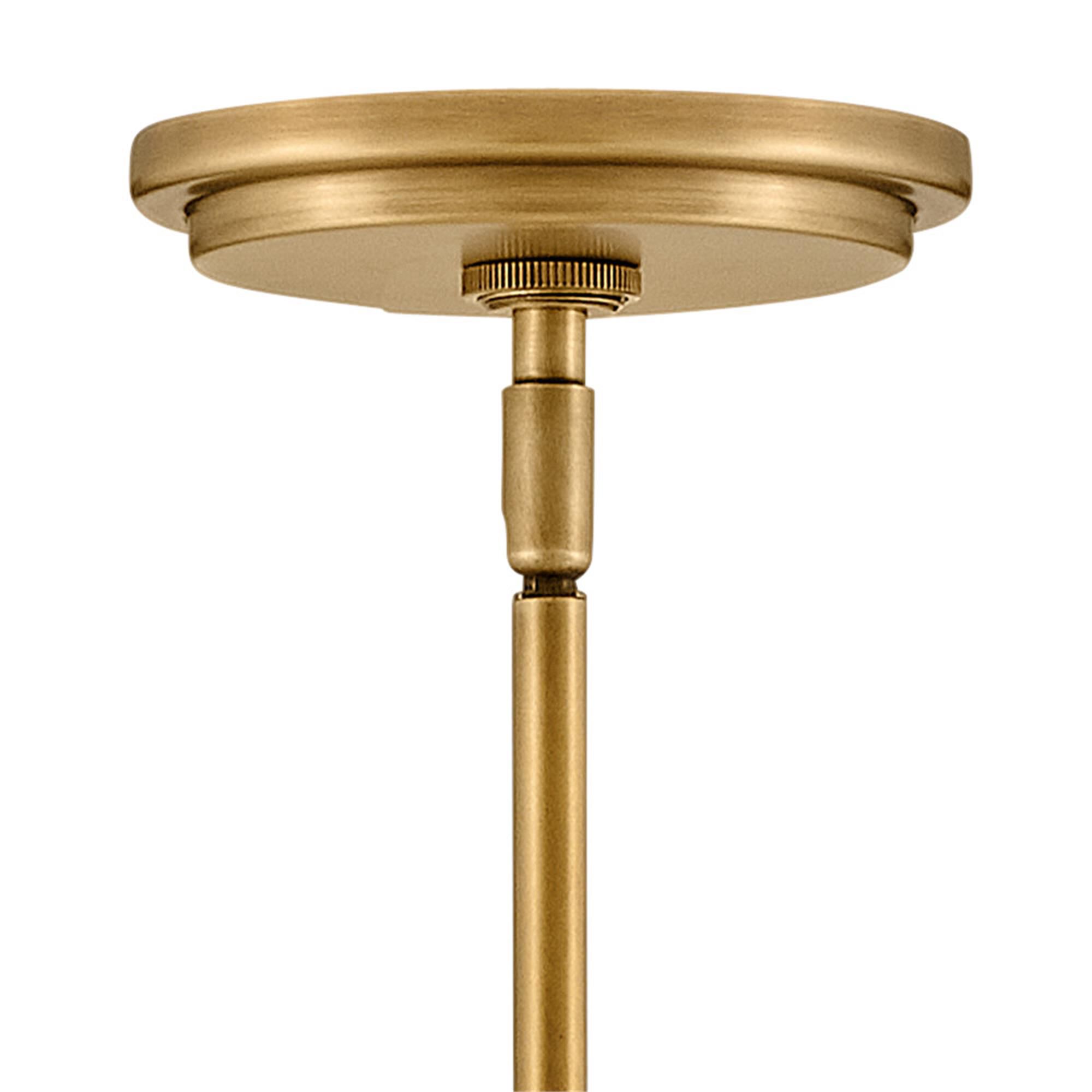 Shown in Heritage Brass finish and Clear Seedy glass