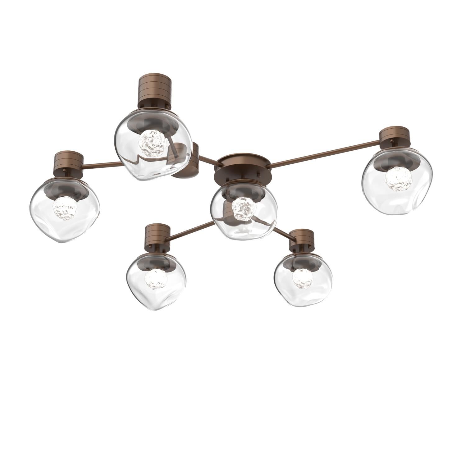 Levi Wilson Luna 37 Inch Semi Flush Mount by Hammerton Studio