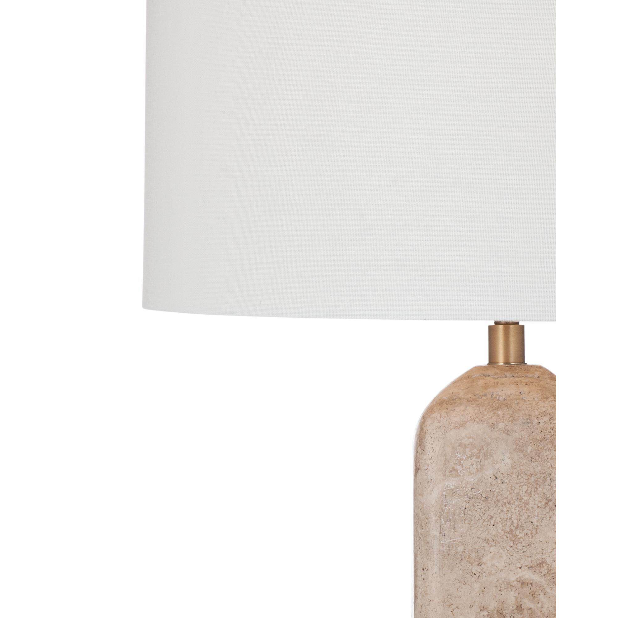 Shown in Beige finish and White shade
