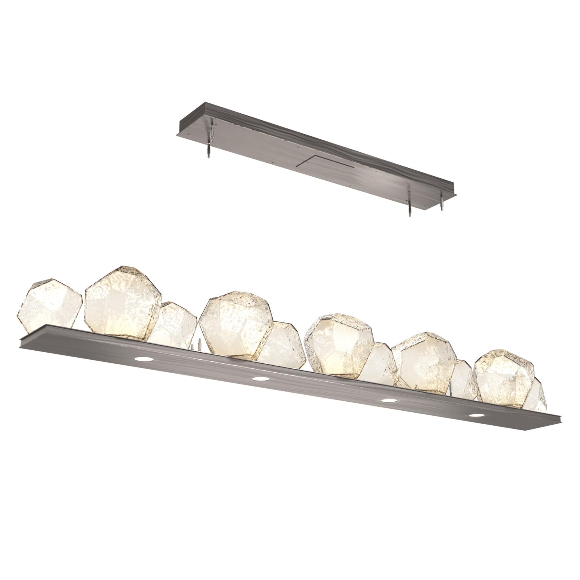 Shown in Gunmetal finish and Amber glass