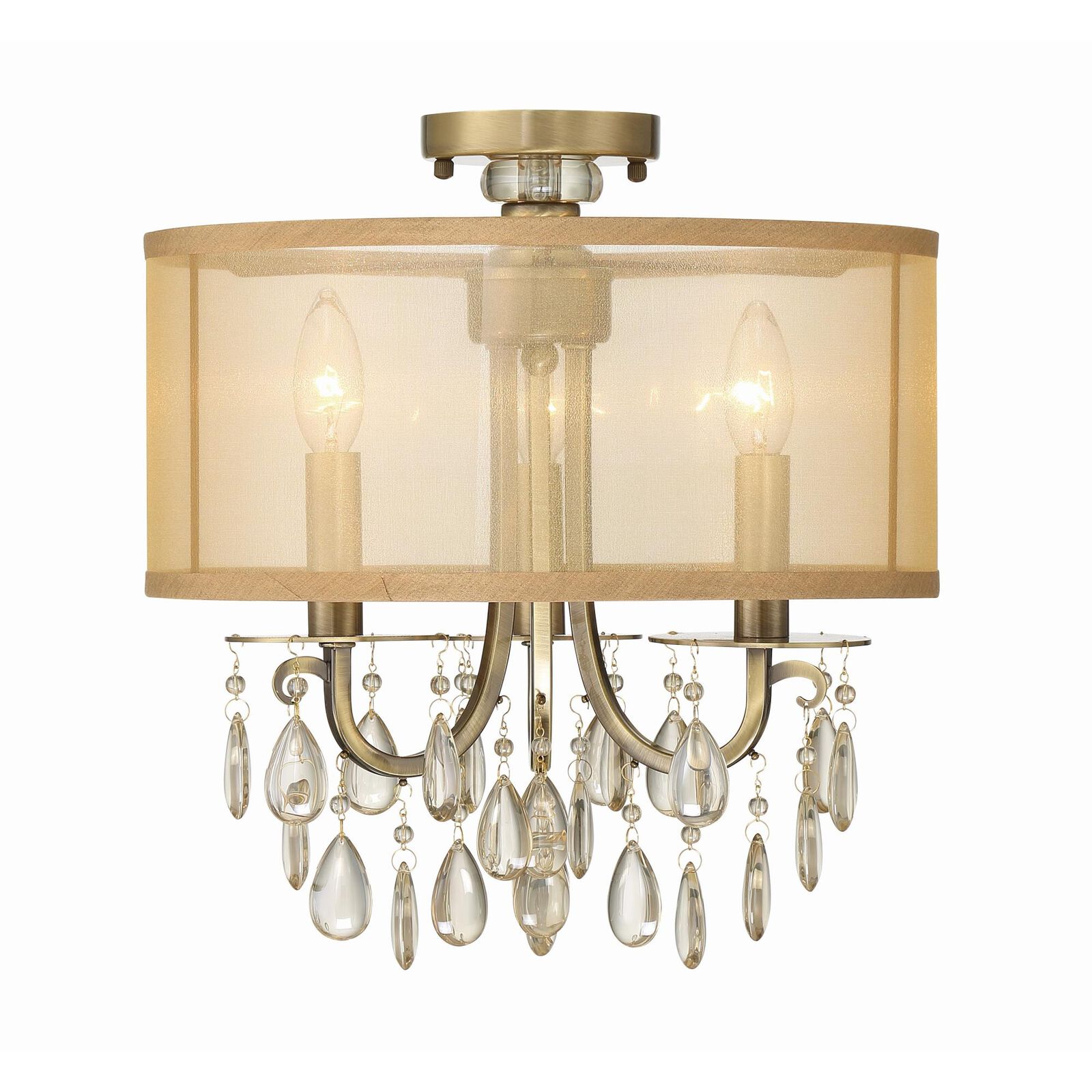 Hampton 14 Inch 3 Light Semi Flush Mount | Capitol Lighting
