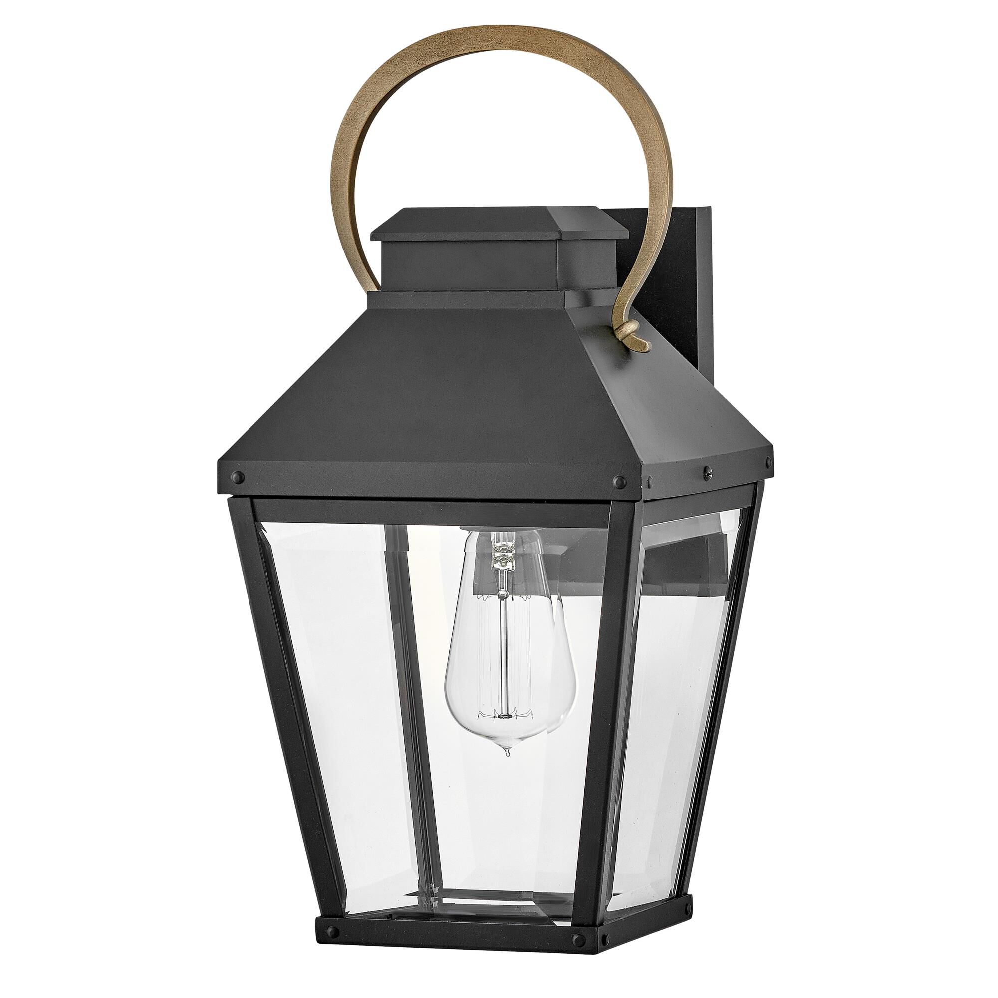 Shown in Black with Burnished Bronze Accents finish and Clear Beveled glass