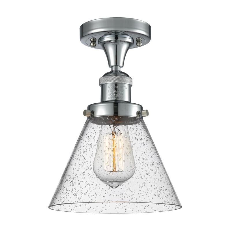 Bruno Marashlian Large Cone 7 Inch 1 Light Semi Flush Mount by Innovations Lighting
