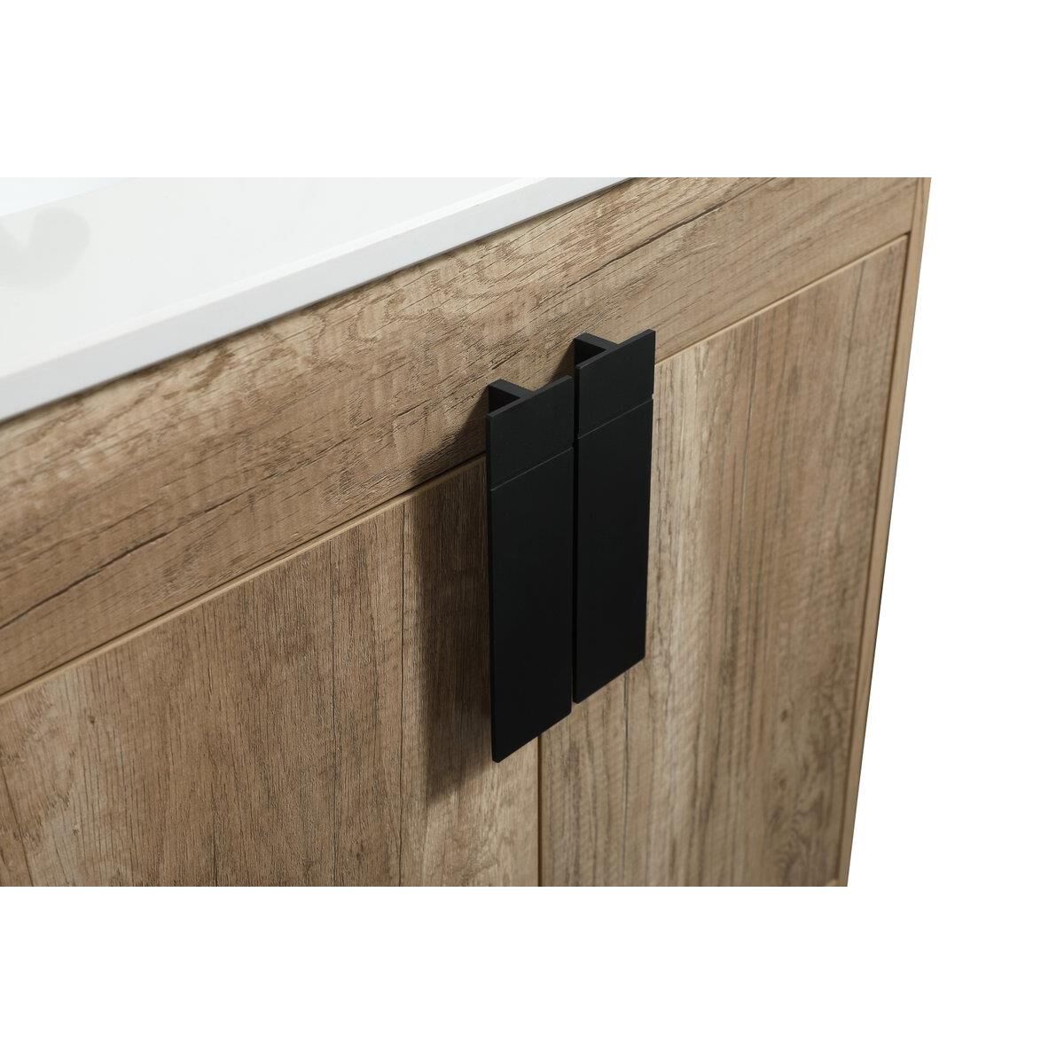 Shown in Natural Oak finish and Without Backsplash accent