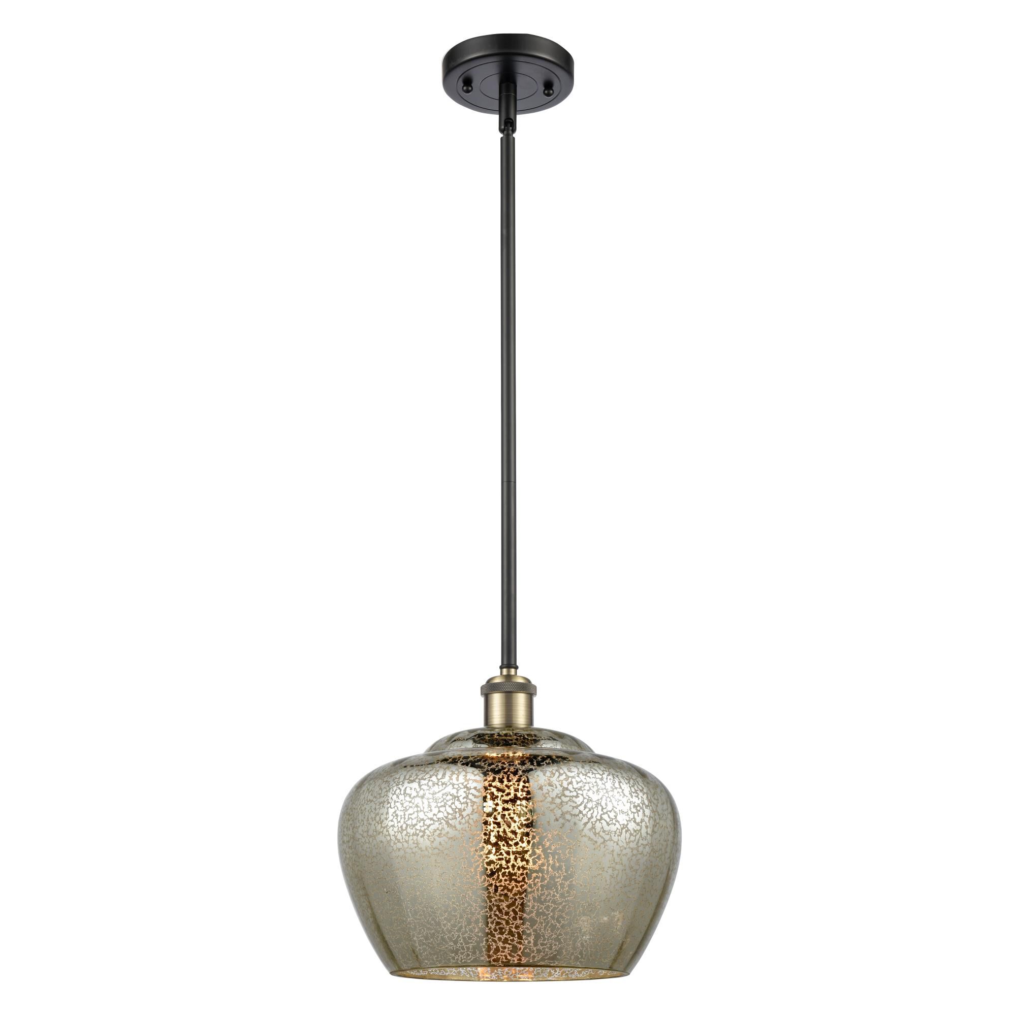 Shown in Black Antique Brass finish and Bowl glass and Glass shade