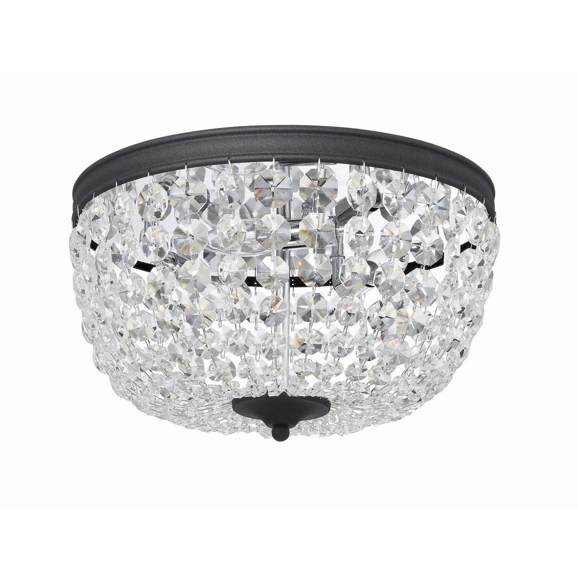 Shown in Black Forged finish and Hand Cut crystal