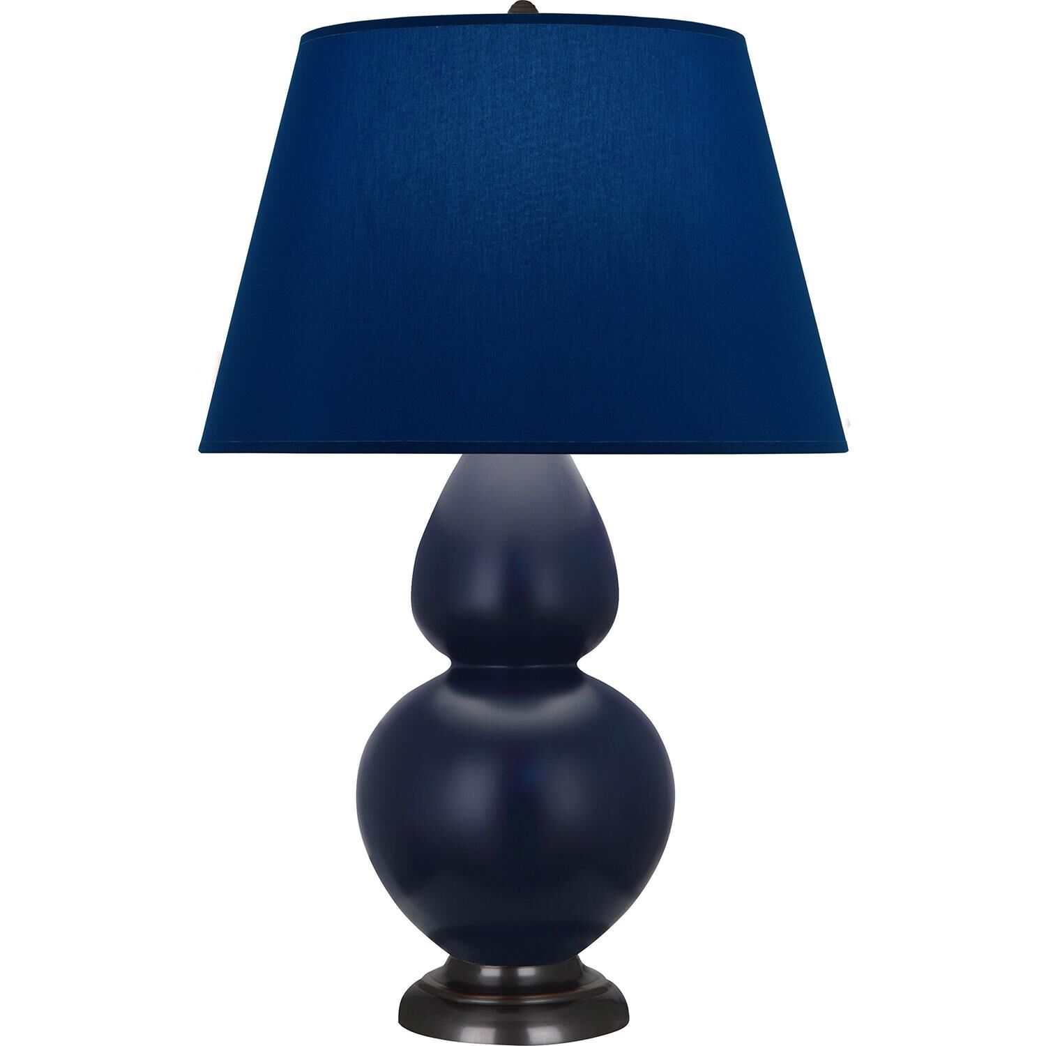 Shown in Matte Midnight Blue finish and Navy and Gray shade and Deep Patina Bronze accent