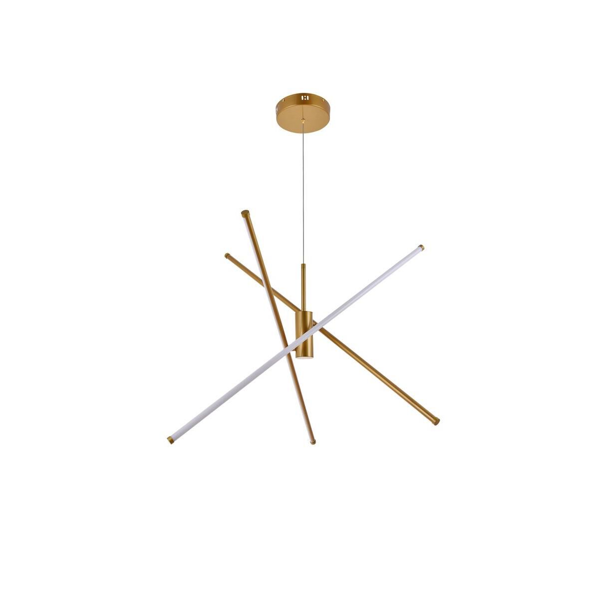 Sonya 43 Inch 3 Light LED Chandelier by Elegant Lighting