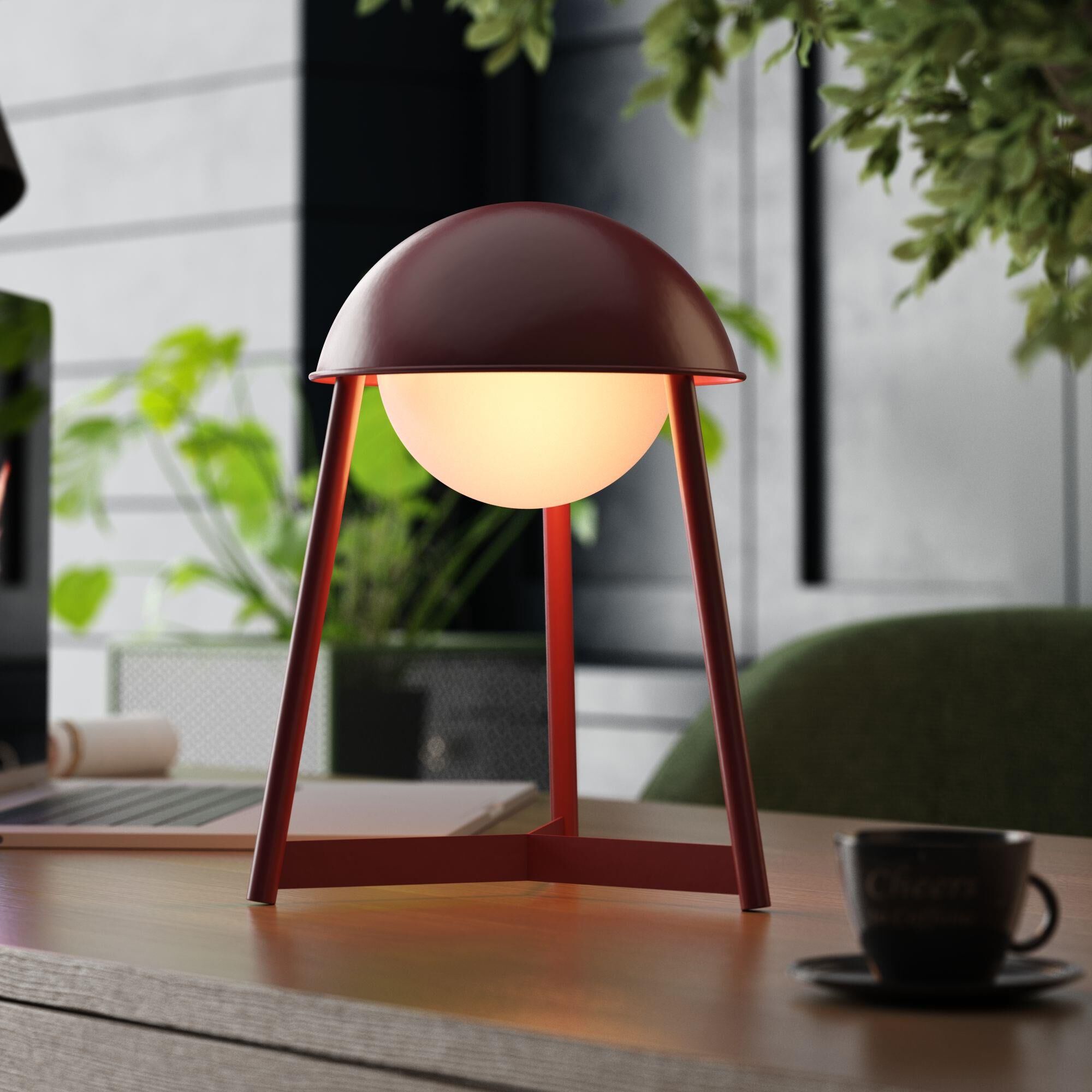 Kibun Helmet 21 Inch Table Lamp by Bulbrite