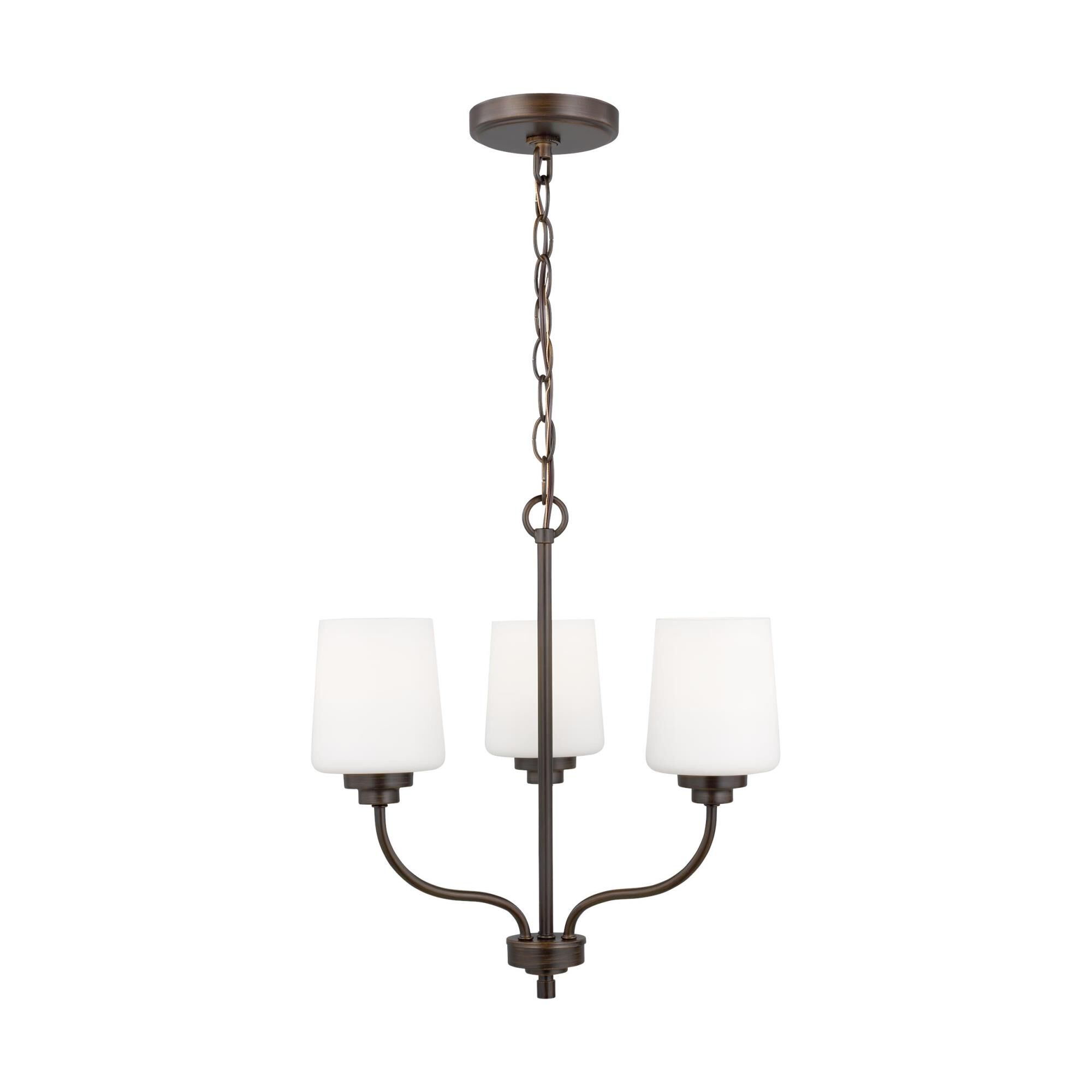 Shown in Bronze finish and Etched / White Inside glass and Etched / White Inside Glass s shade