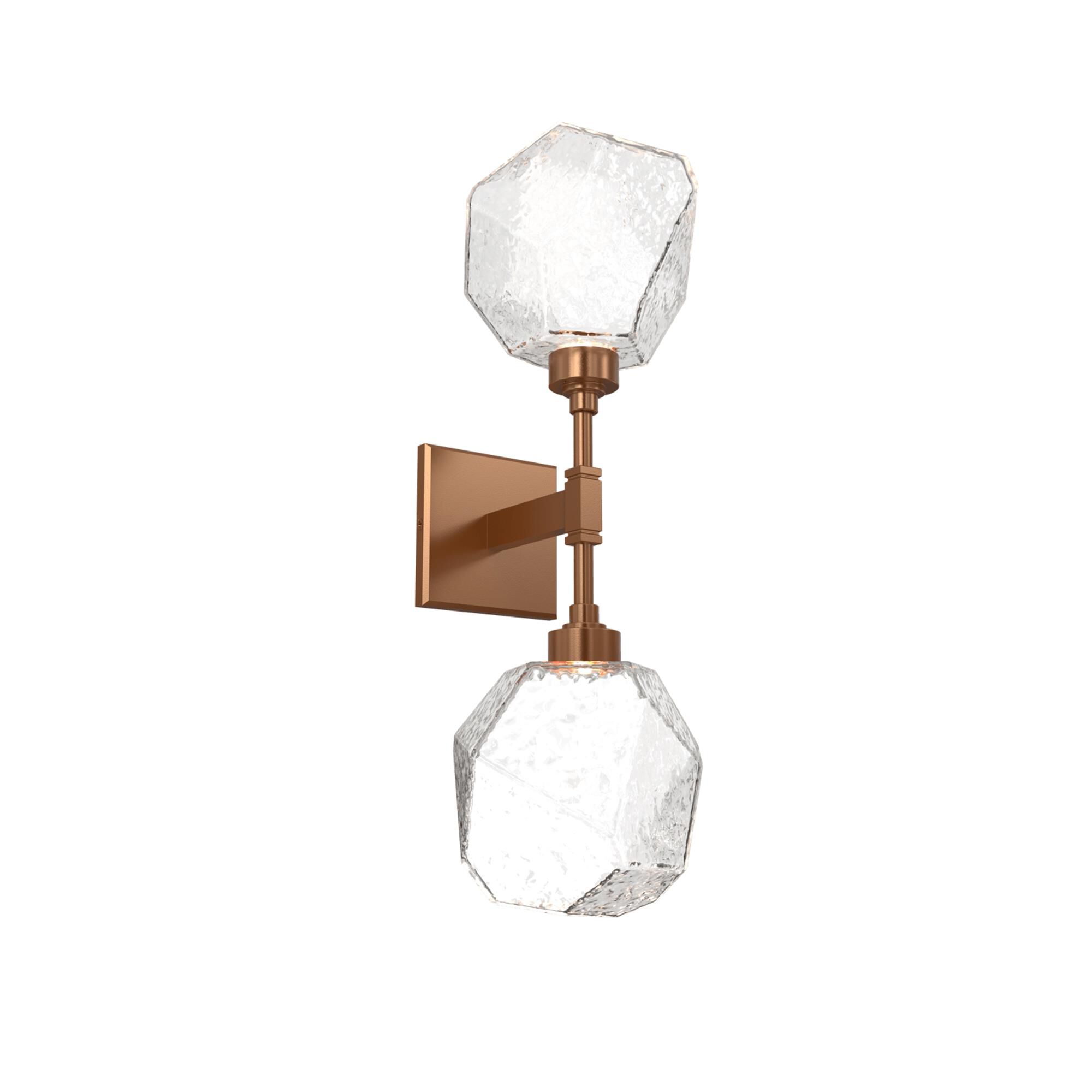 Shown in Novel Brass finish and Clear Blown glass