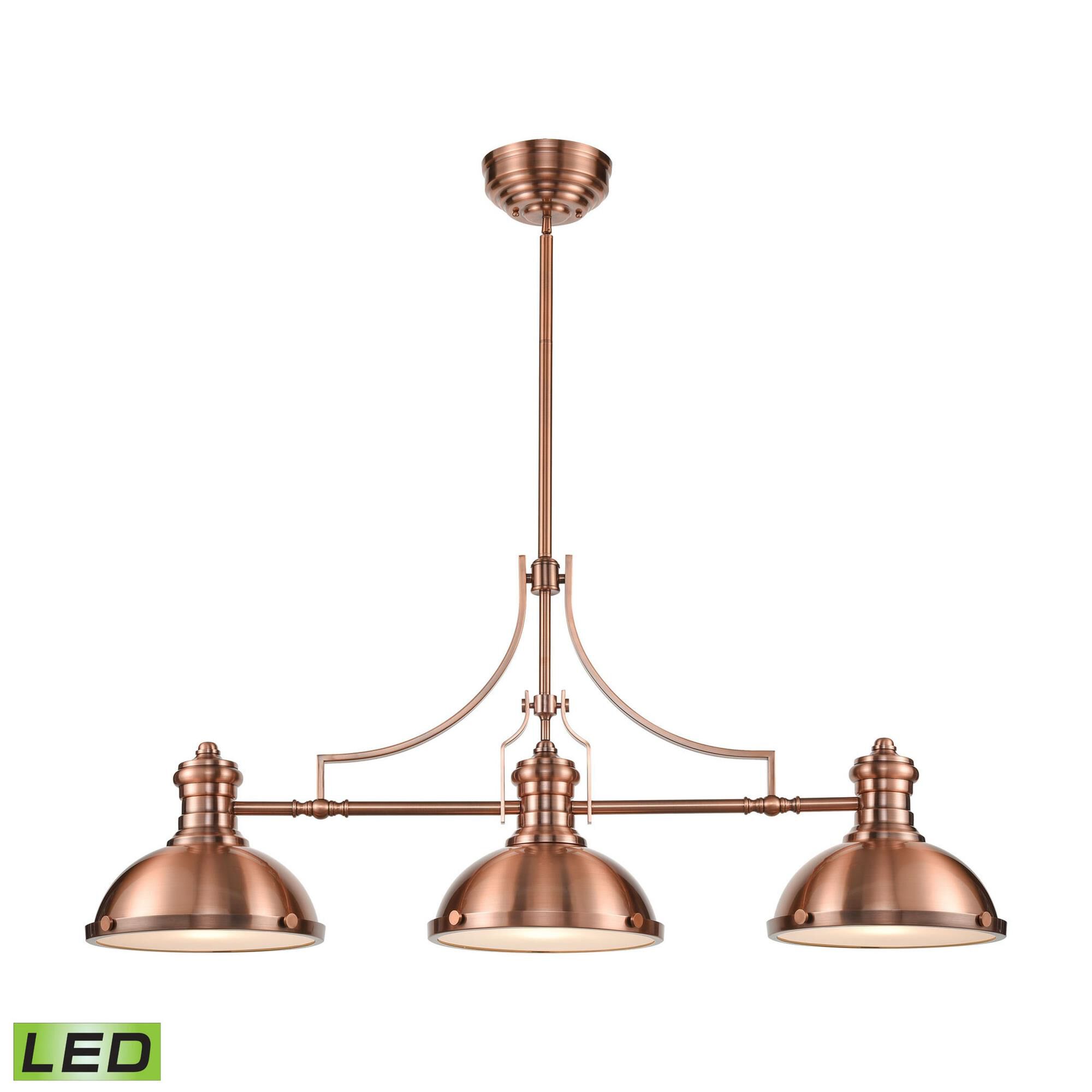 Shown in Antique Copper finish and Frosted Diffusser glass