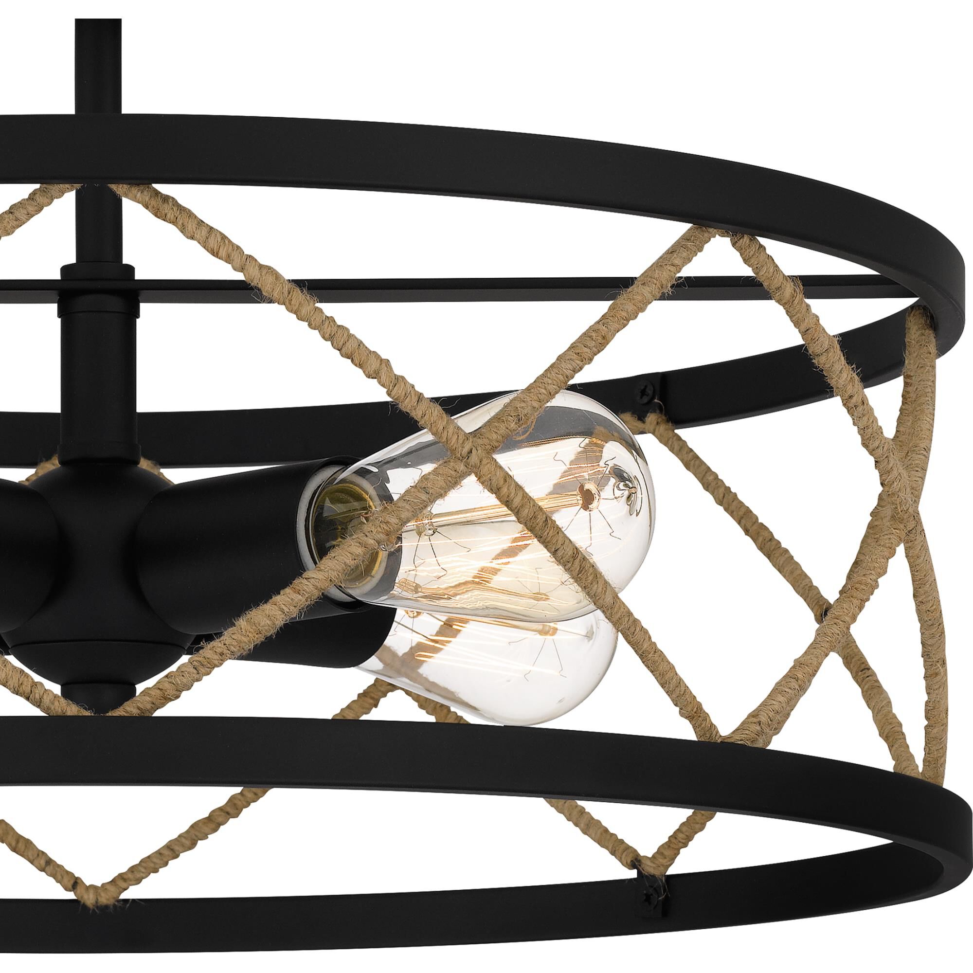 Cedar Park 18 Inch 4 Light Semi Flush Mount by Quoizel