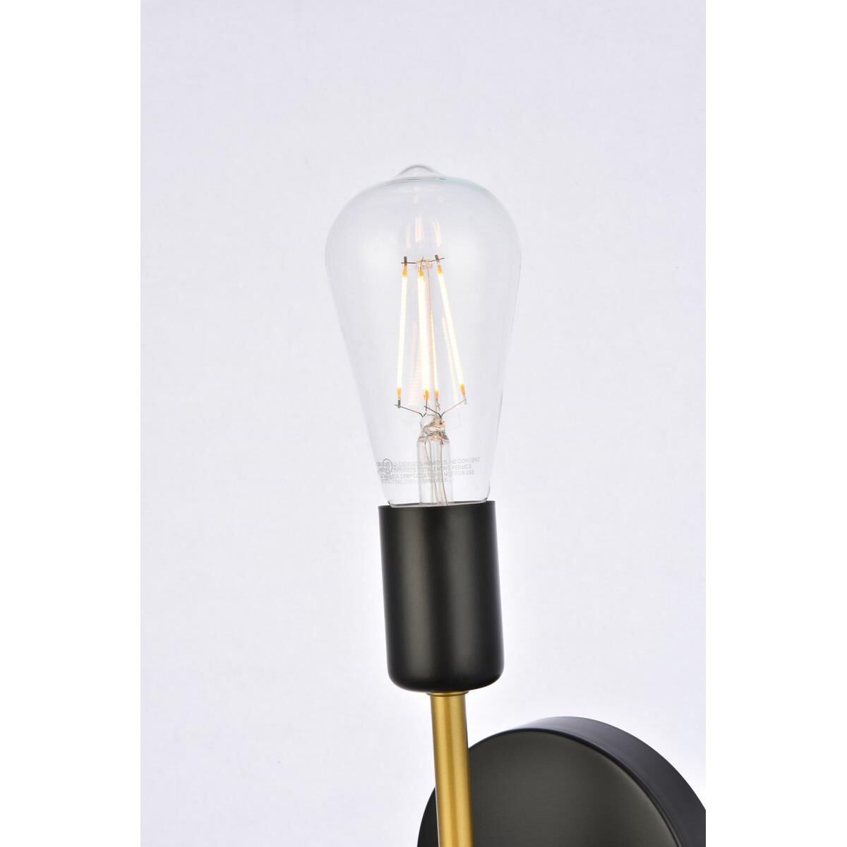 Shown in Black and Brass finish