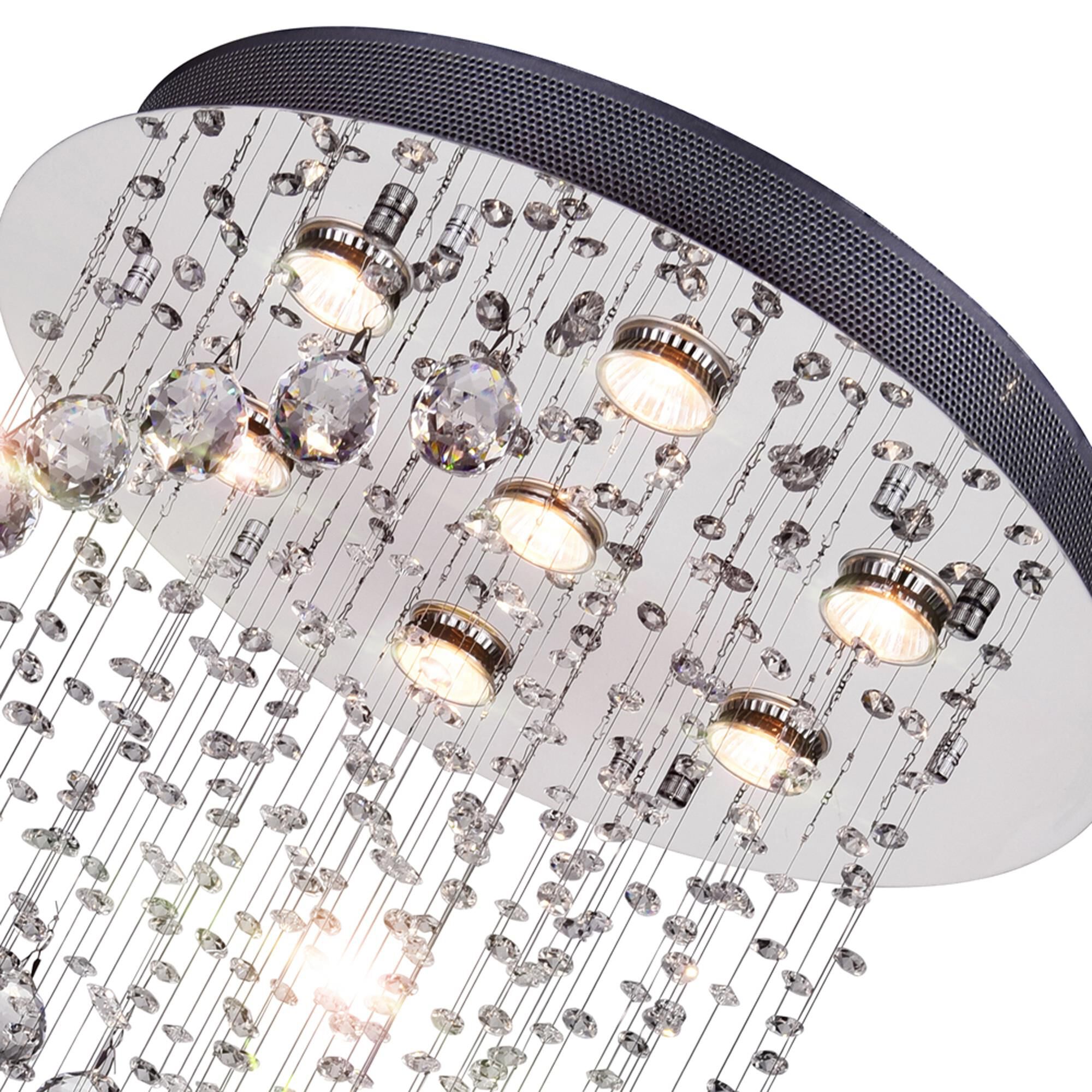 Shown in Chrome finish and K9 Clear crystal