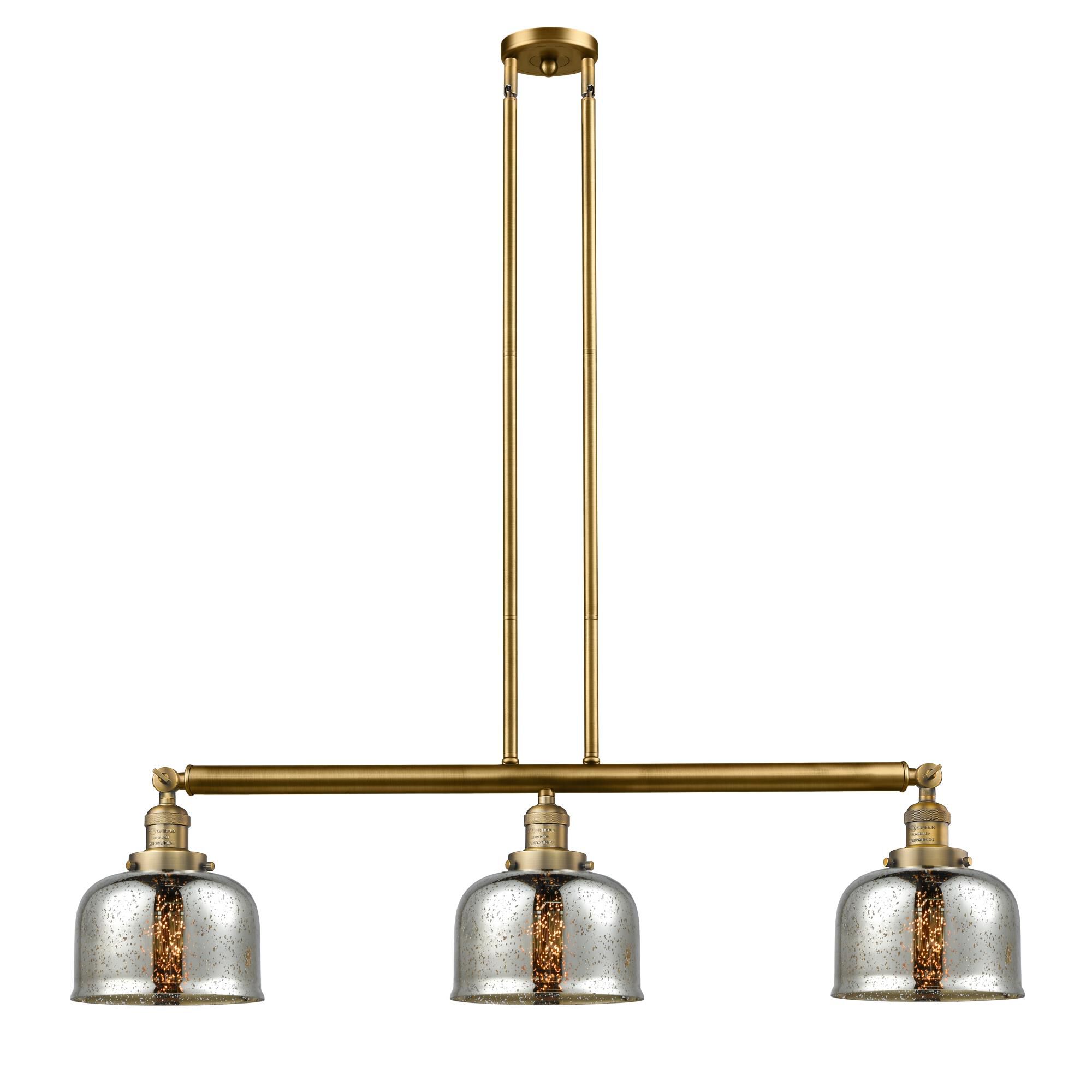 Bruno Marashlian Large Bell 41 Inch 3 Light Linear Suspension Light by Innovations Lighting