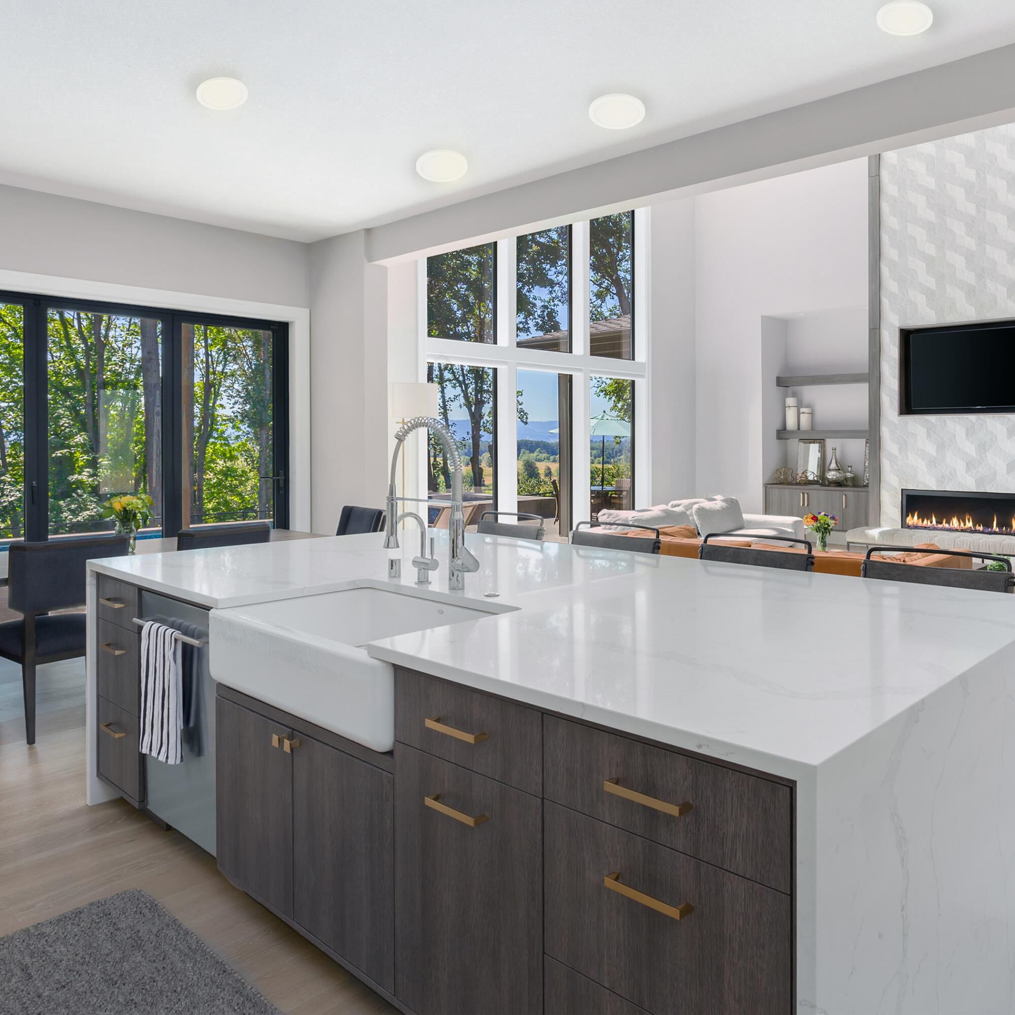 Shown in White finish and White Acrylic shade