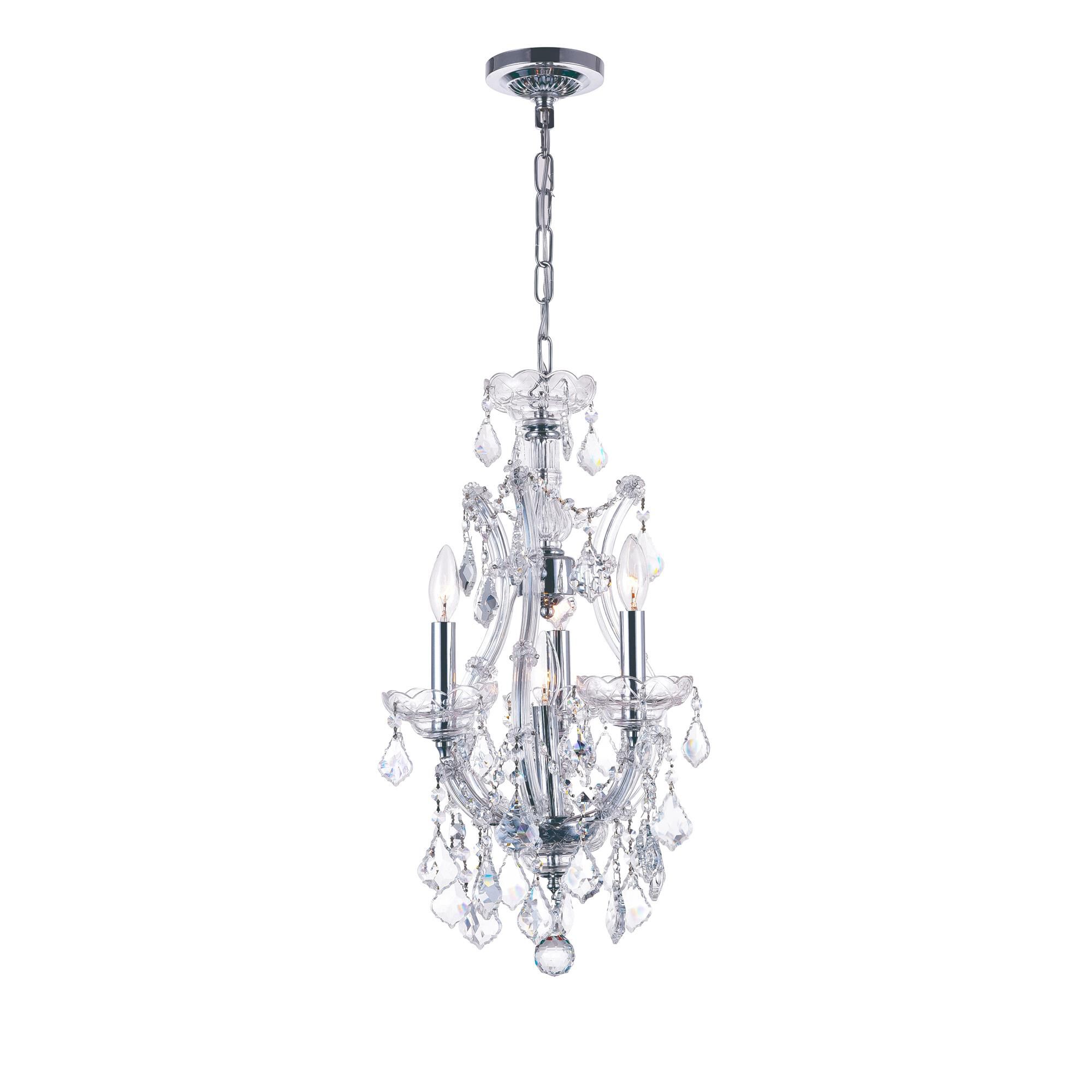 Maria Theresa 12 Inch 4 Light Mini Chandelier by CWI Lighting