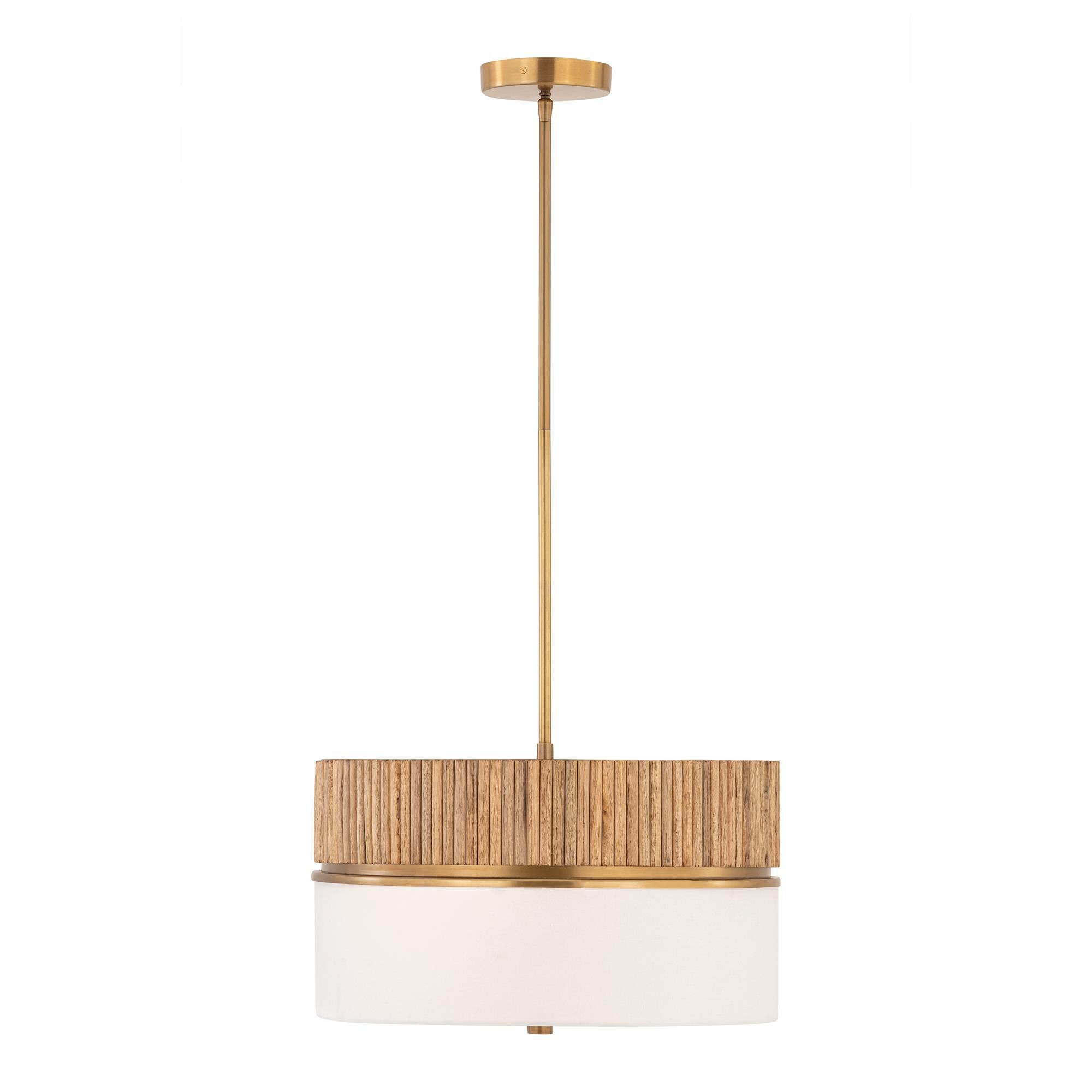 Shown in Legacy Brass finish and White shade