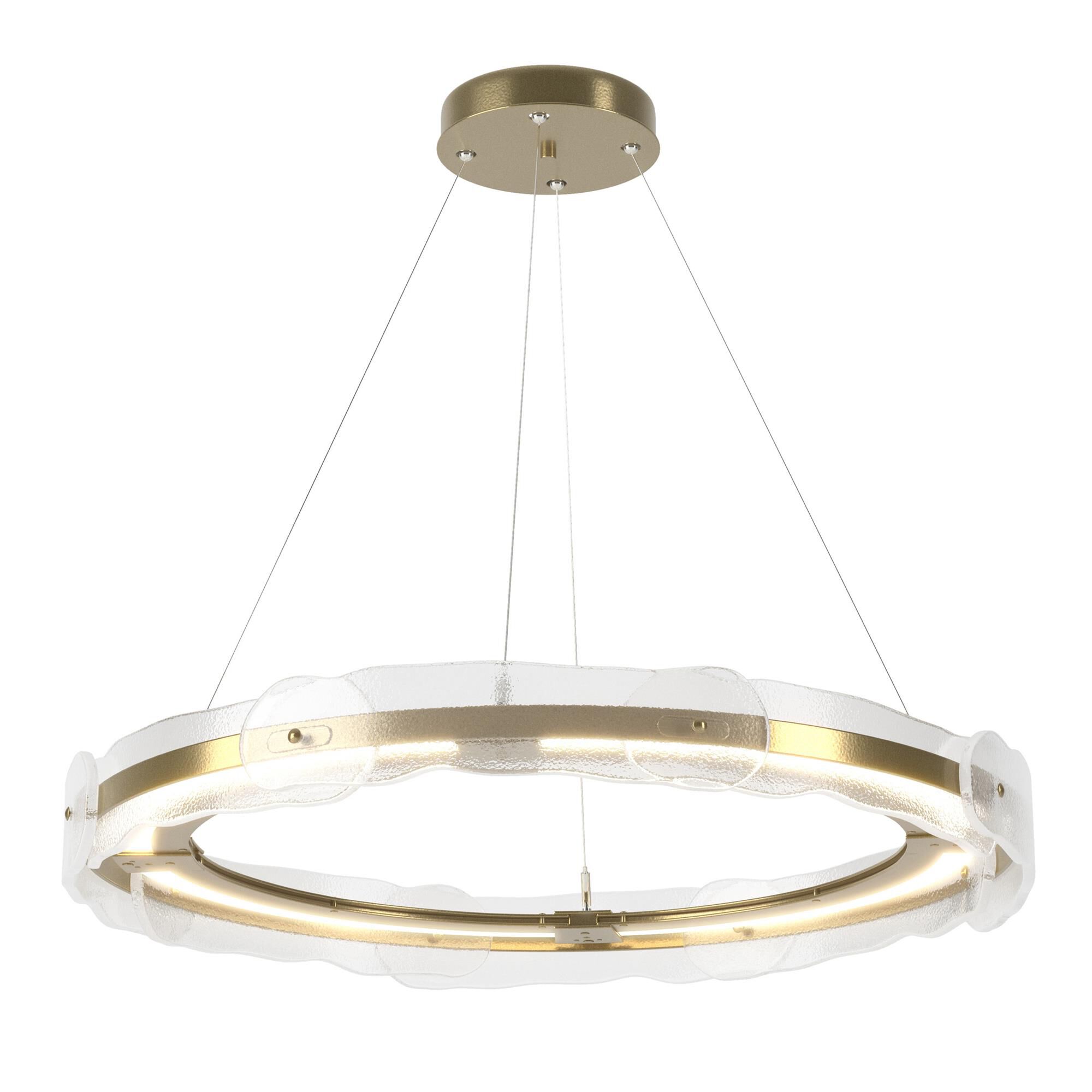 Shown in Modern Brass finish and Clear (Zm) glass