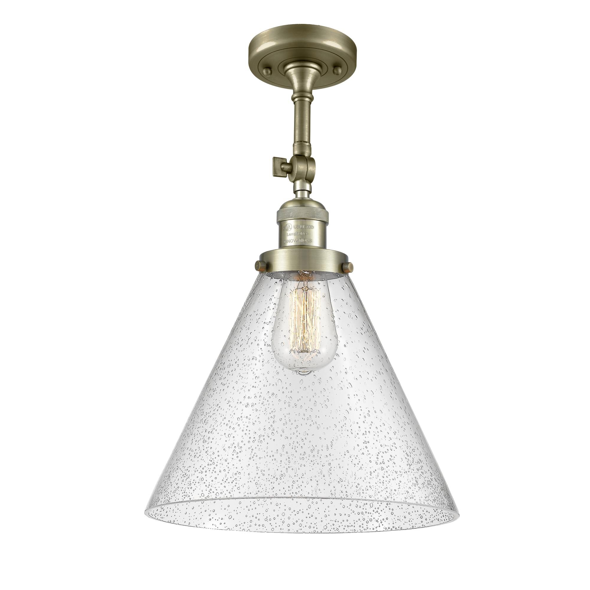 Bruno Marashlian Cone 12 Inch 1 Light Semi Flush Mount by Innovations Lighting