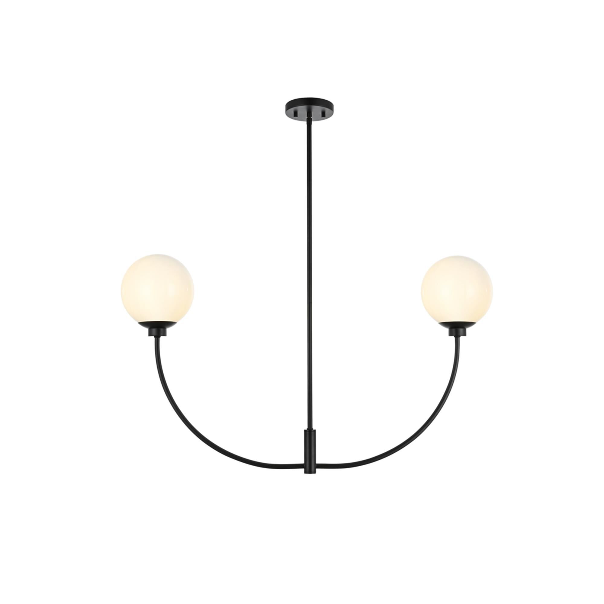 Nyomi 36 Inch 2 Light Linear Suspension Light by Elegant Lighting