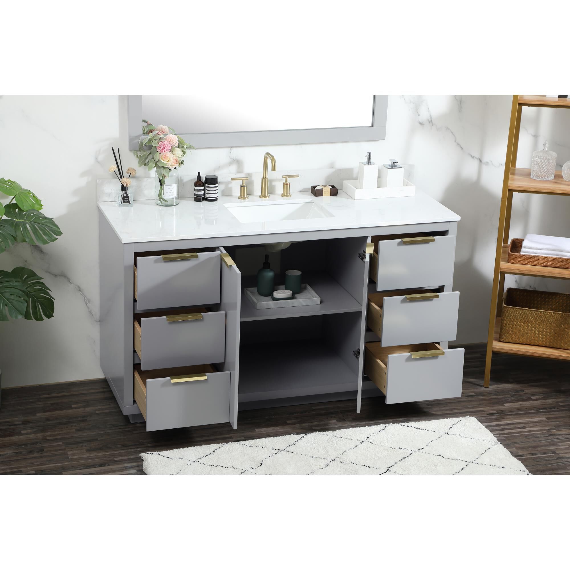 Blake 60 Inch Bath Vanity by Elegant Decor