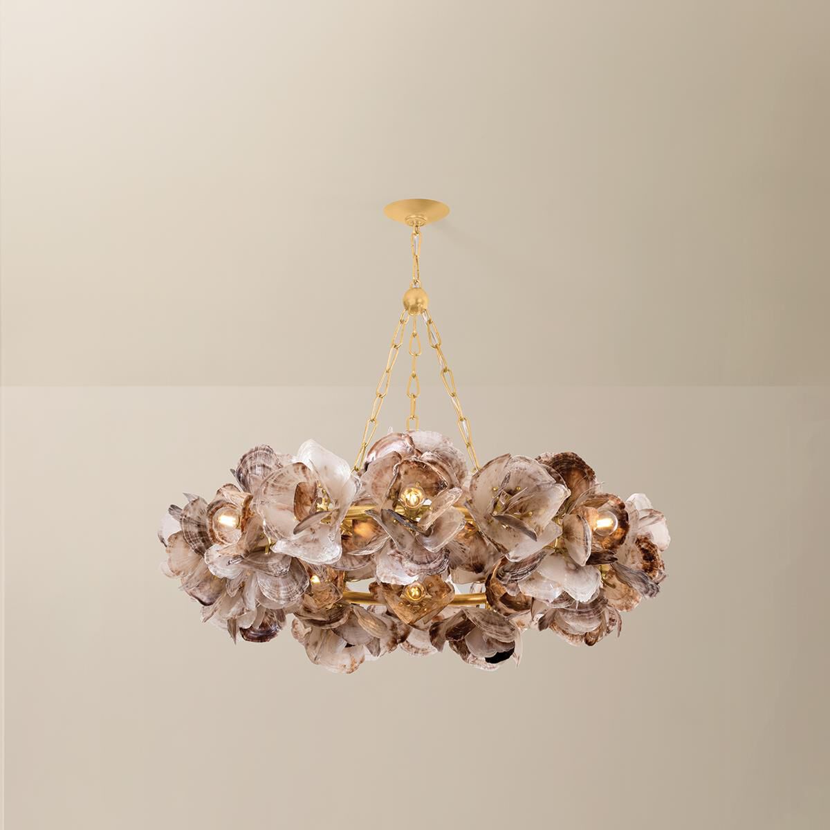 Shown in Vintage Gold Leaf finish and Oyster Shell shade