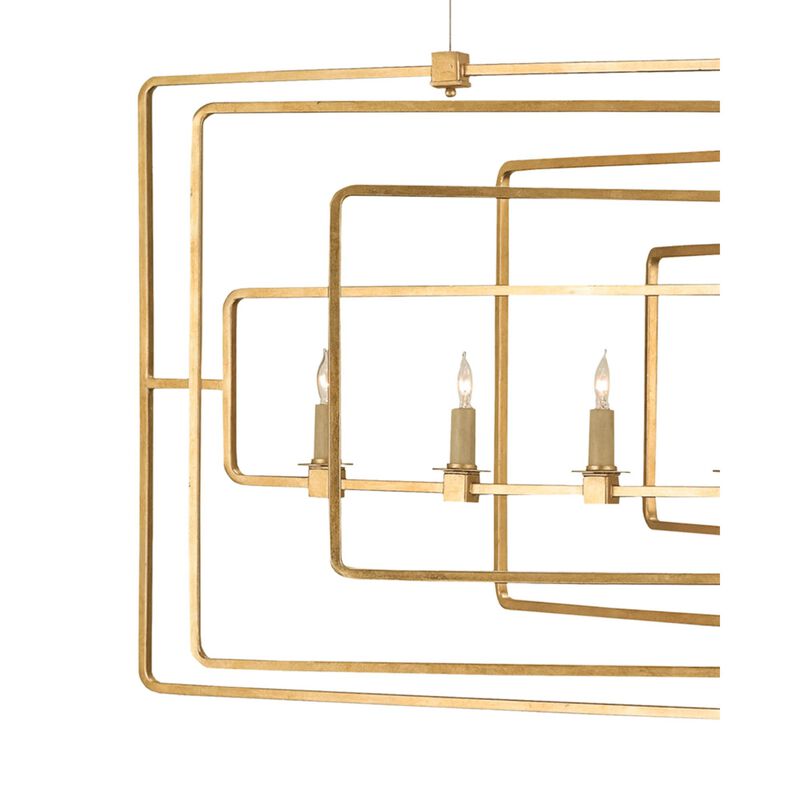 Metro 54 Inch 8 Light Linear Suspension Light by Currey and Company